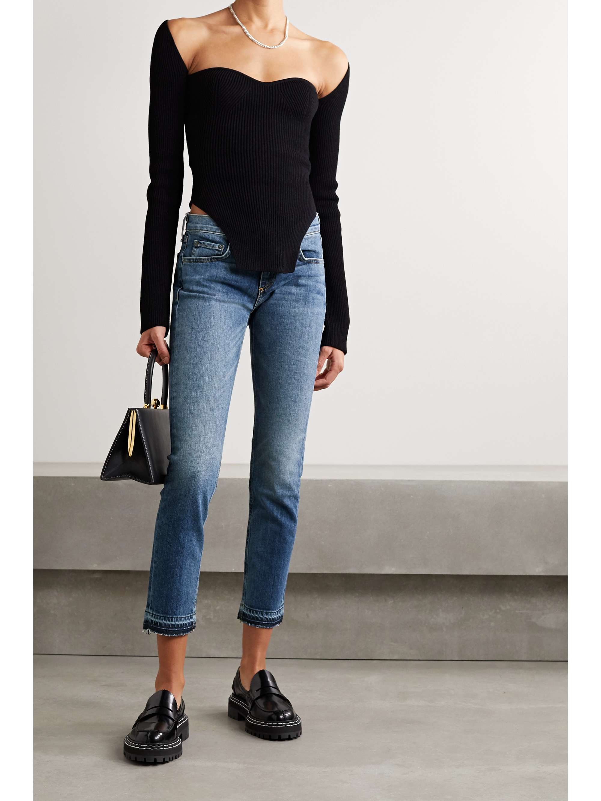 Smadre beskydning unlock Mid denim Dre Capri cropped distressed mid-rise slim-leg jeans | RAG & BONE  | NET-A-PORTER