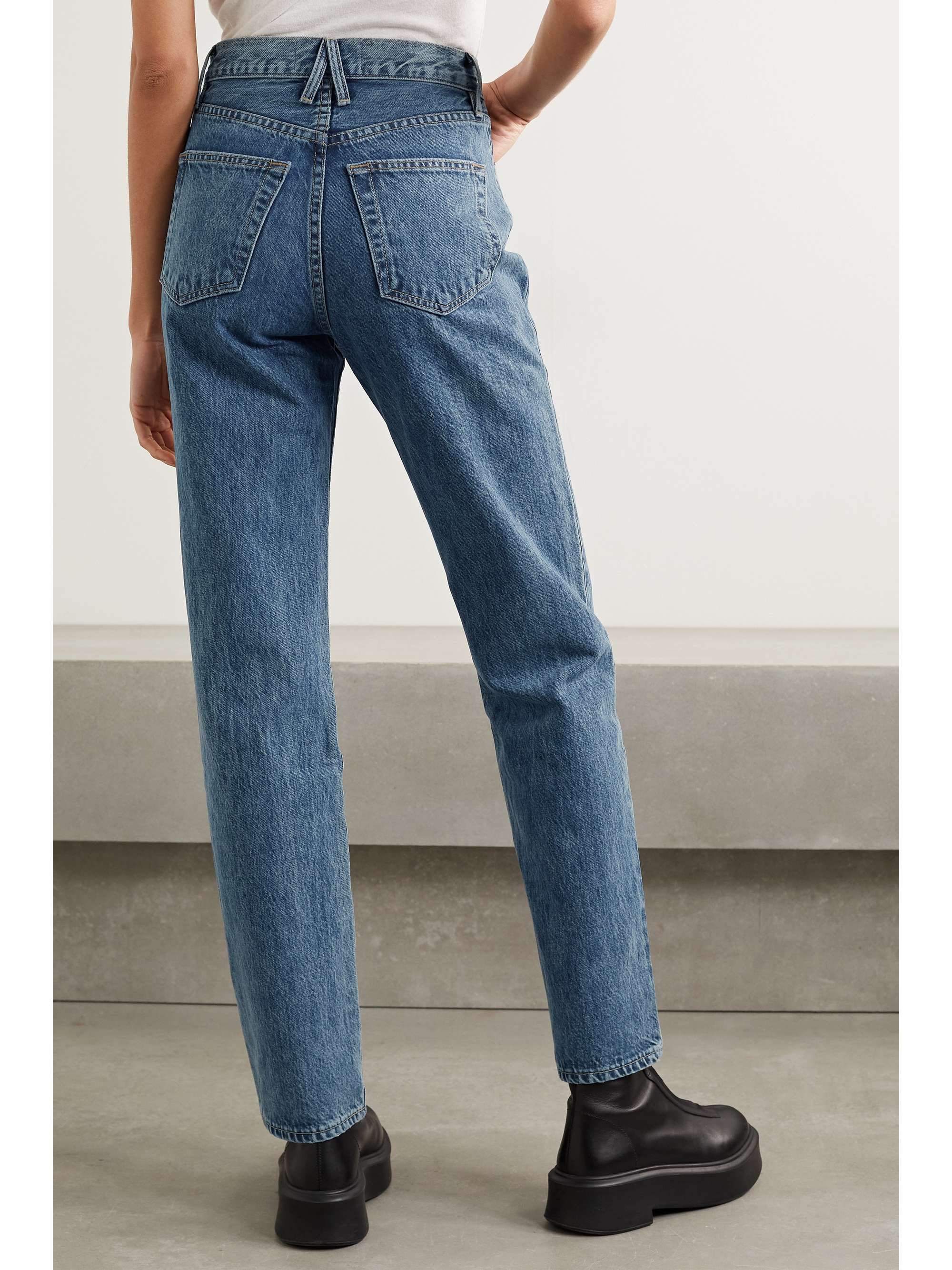 Womens Clothing Jeans Straight-leg jeans SLVRLAKE Denim Cotton London Blue Light Wash High Rise Jean