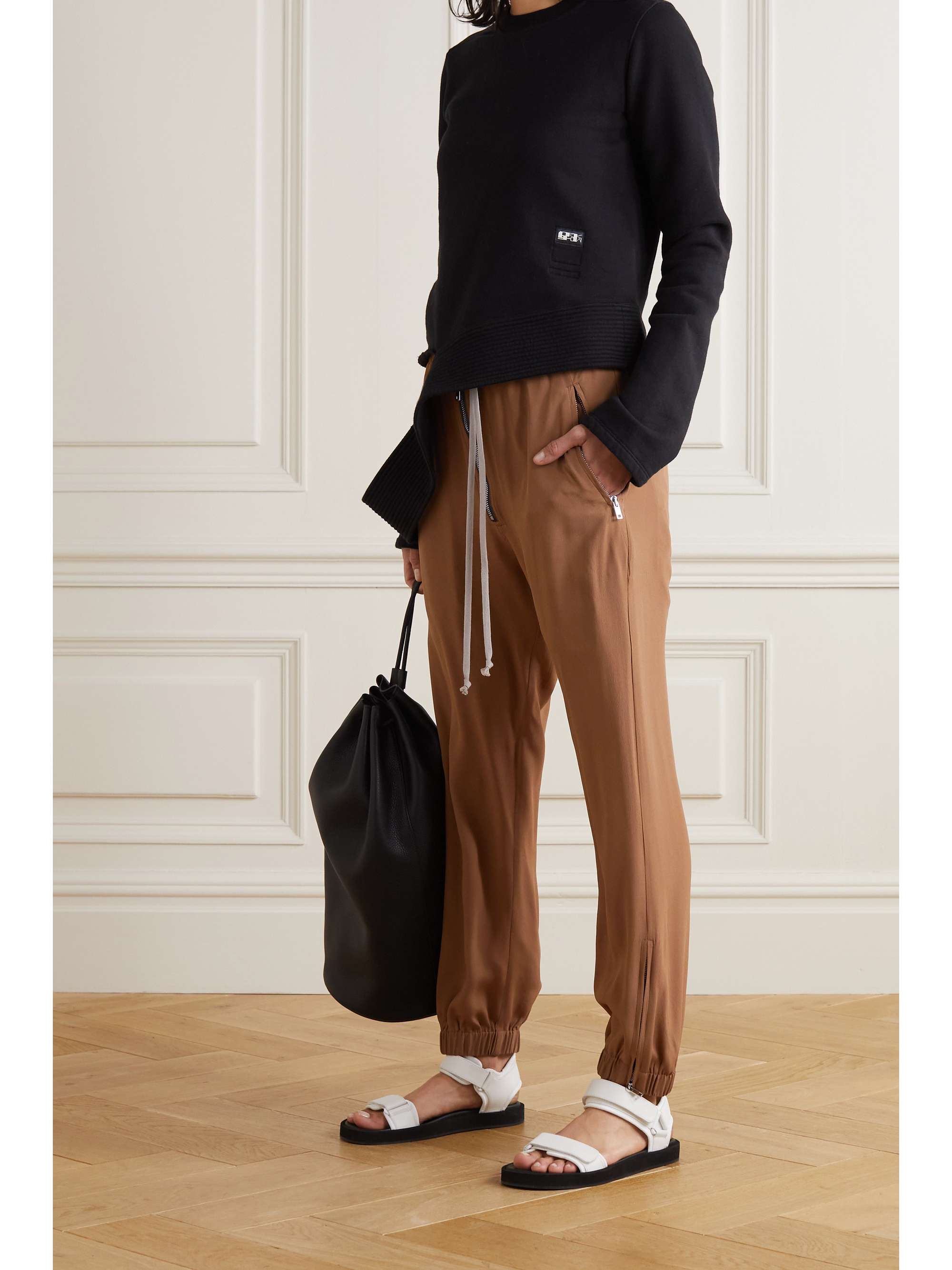 RICK OWENS Crepe track pants