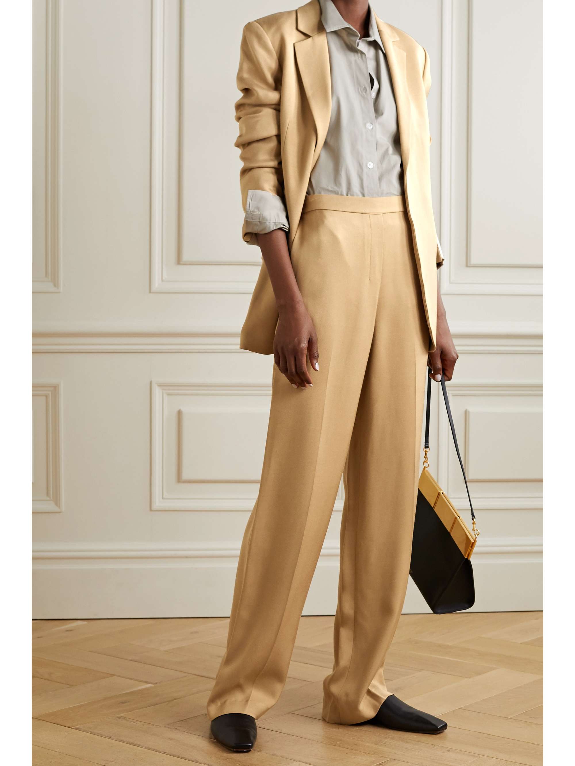 Sand Twill wide-leg pants | THEORY 