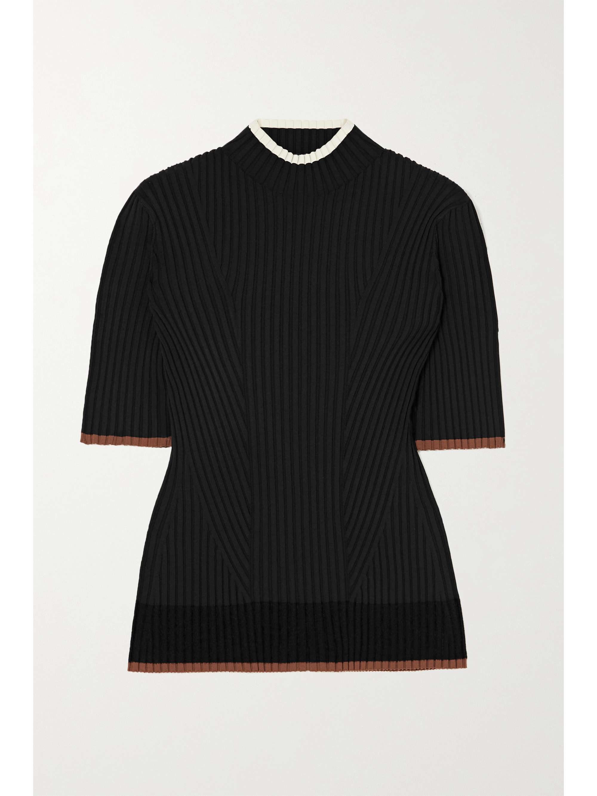 black knit turtleneck