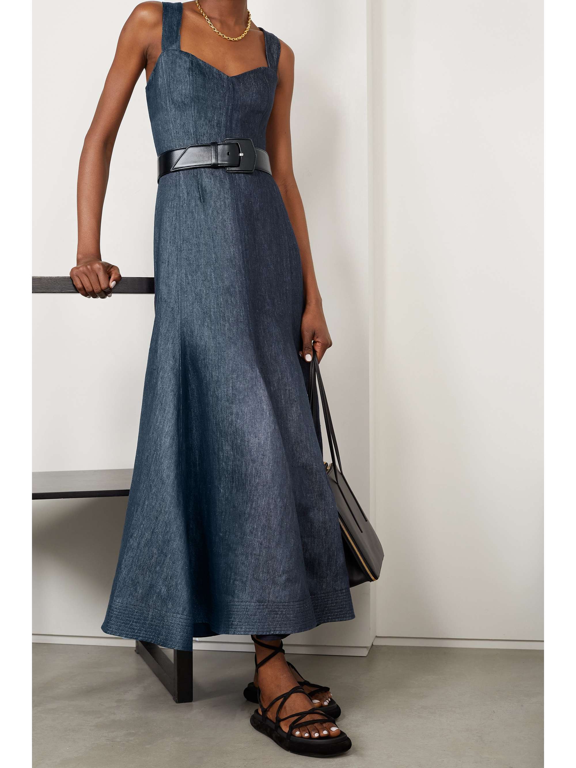 linen-chambray dress | GABRIELA HEARST 
