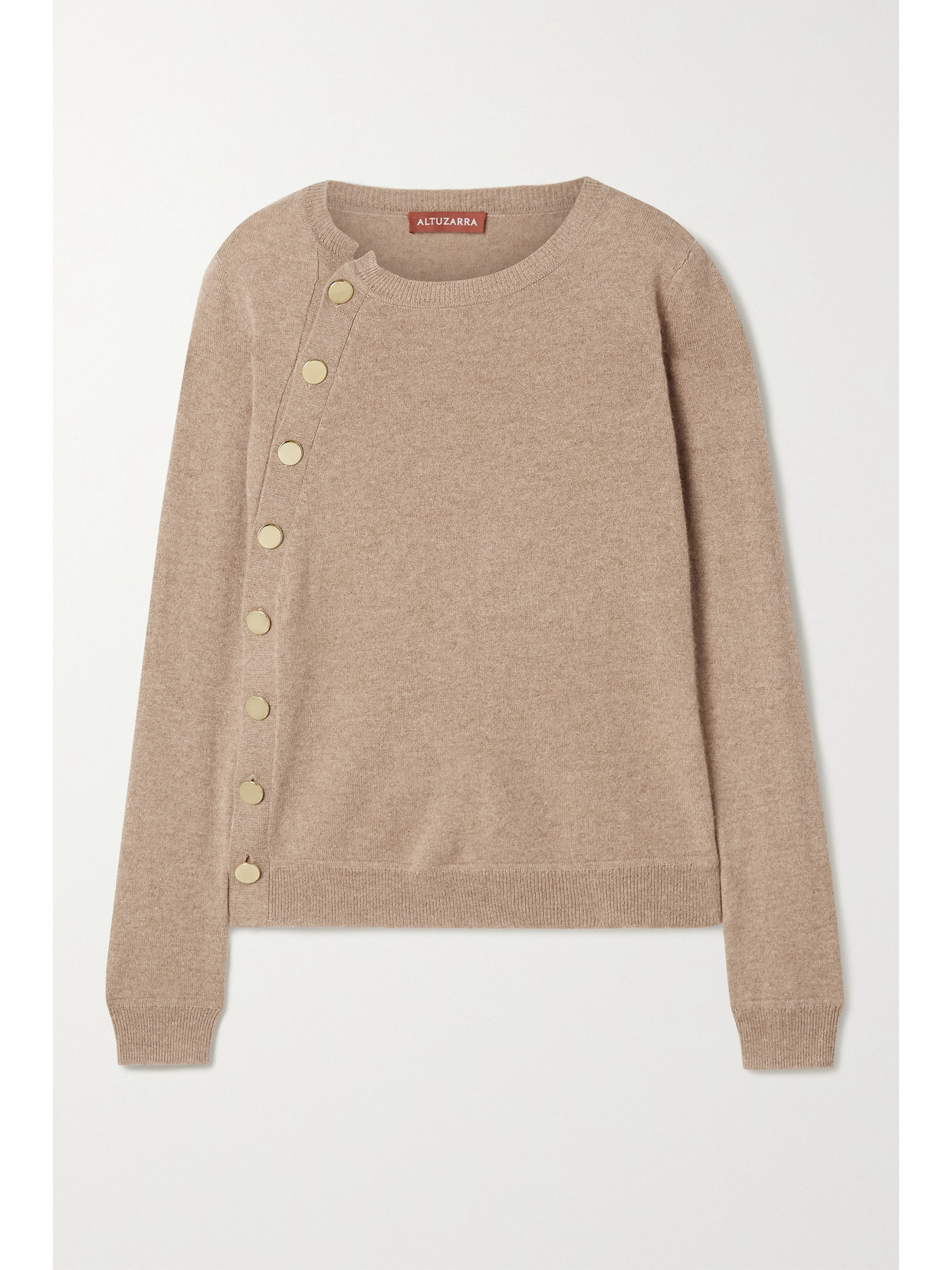 Altuzarra Minamoto Button-embellished Cashmere Sweater In Neutrals