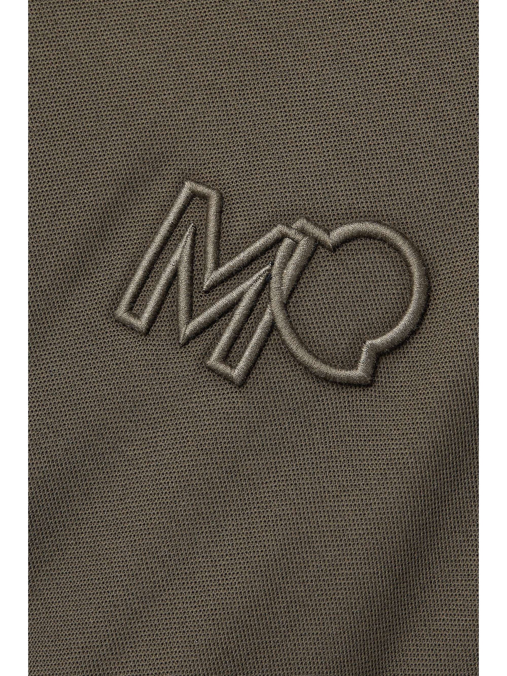 MONCLER Abito embroidered cotton-piqué and shell midi dress