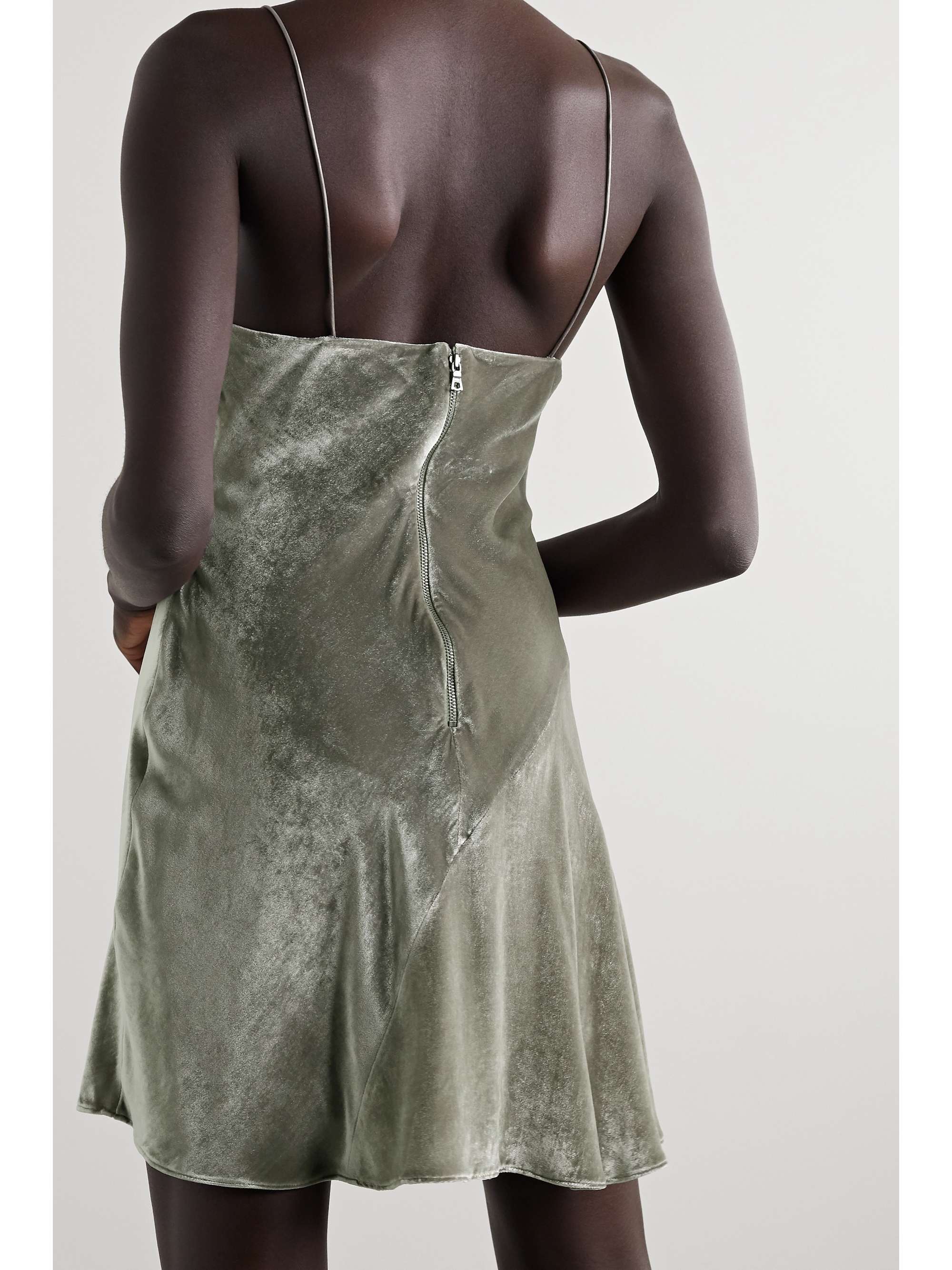 alice and olivia silver dress