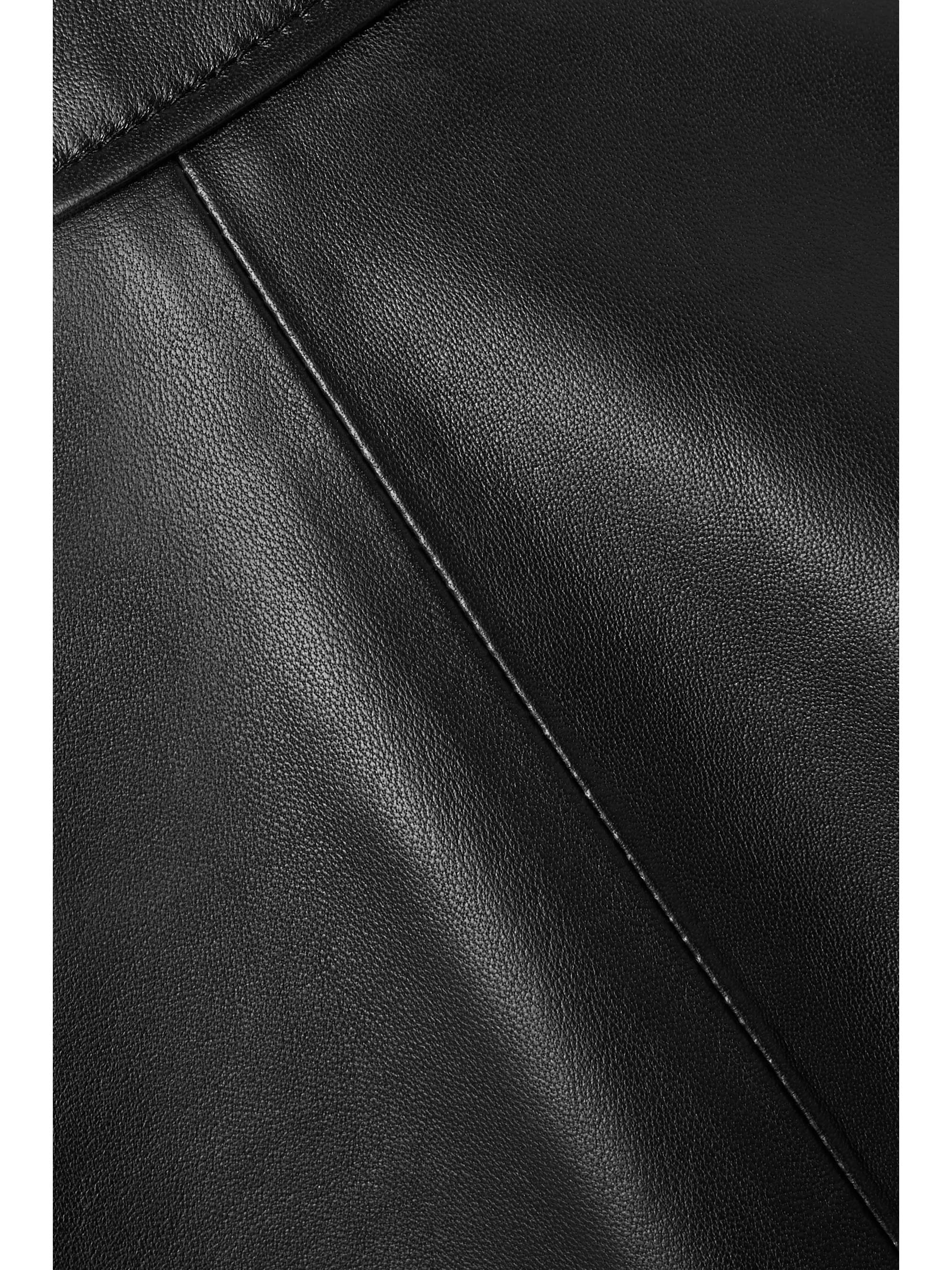 CO Paneled leather midi skirt