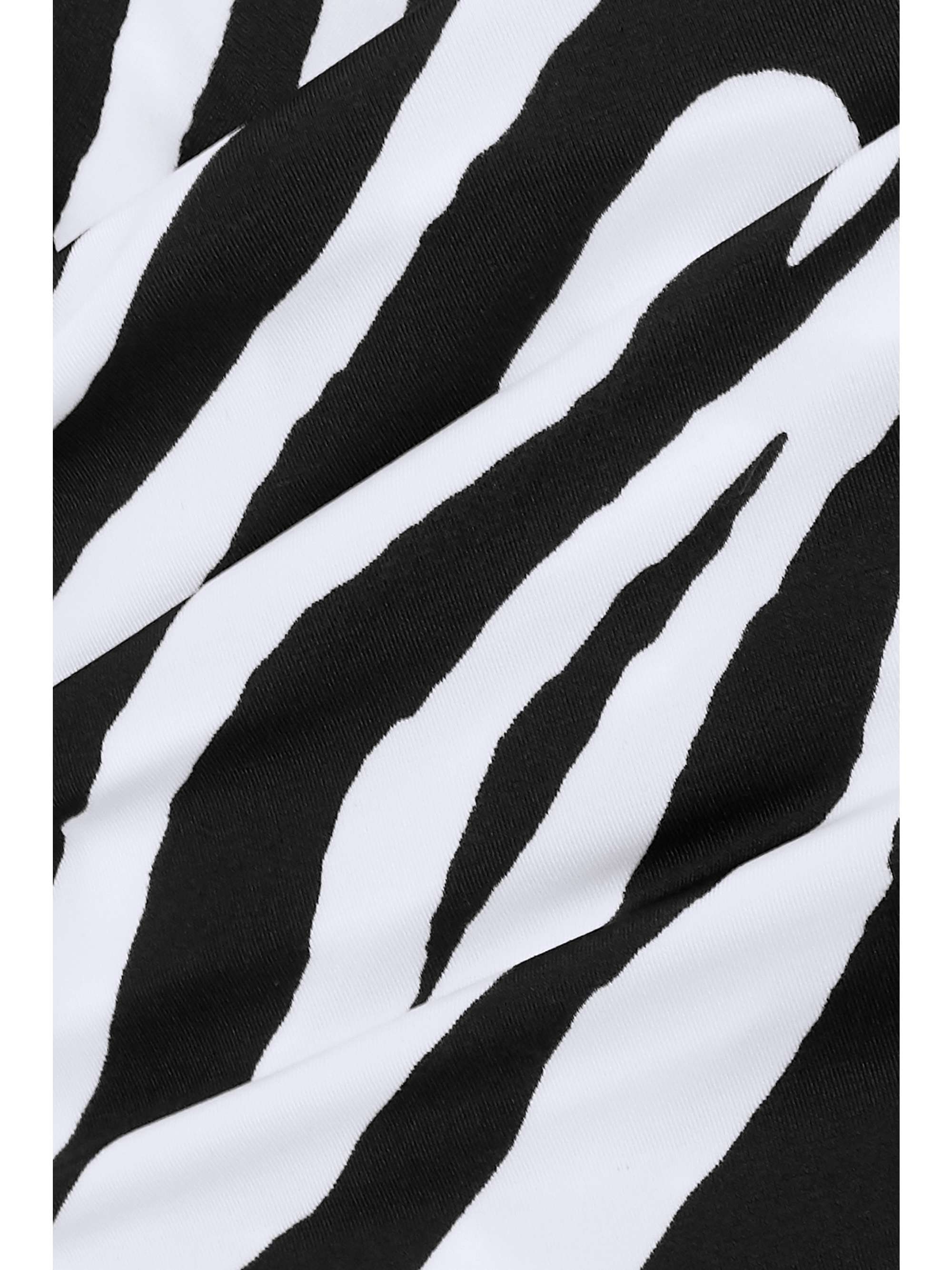 HALPERN Off-the-shoulder zebra-print satin jumpsuit