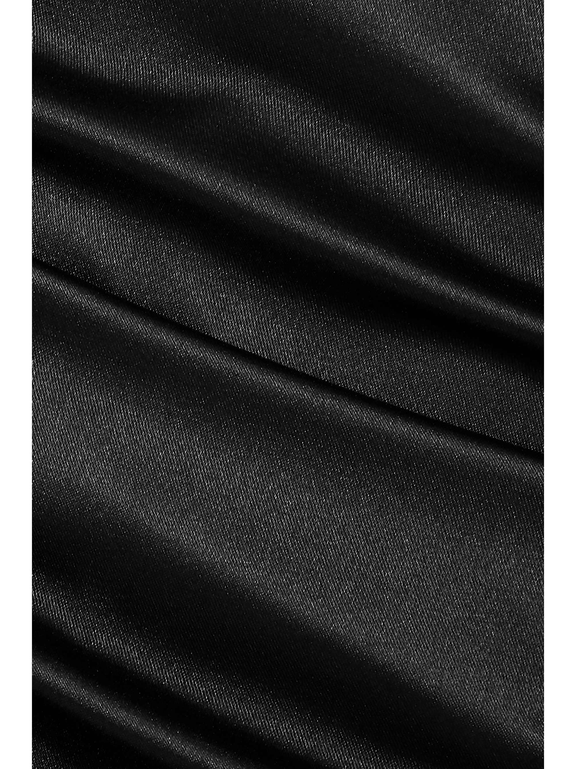 HALPERN Cutout ruched satin mini dress