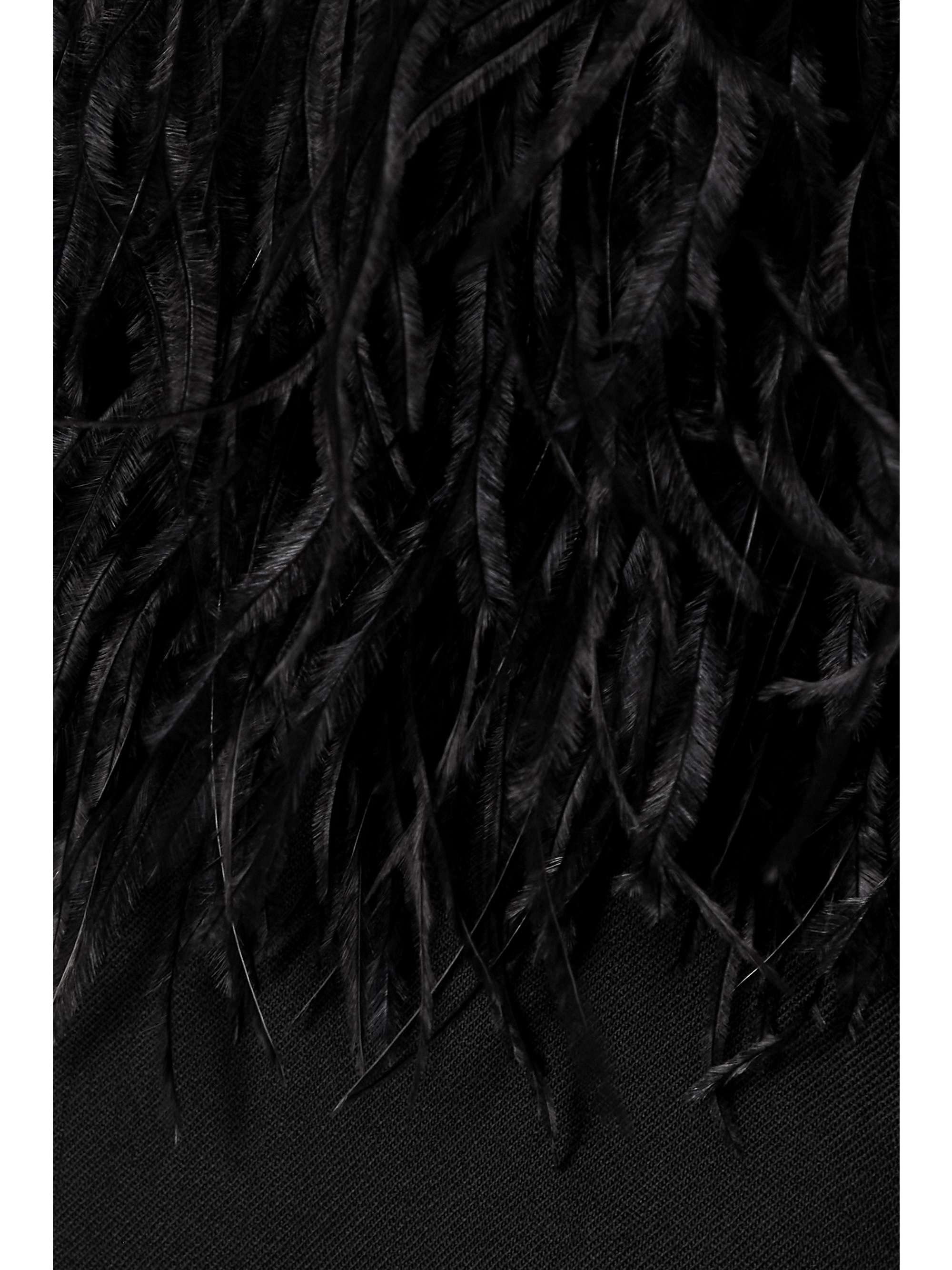 THE ATTICO Feather-trimmed wool-blend twill mini dress