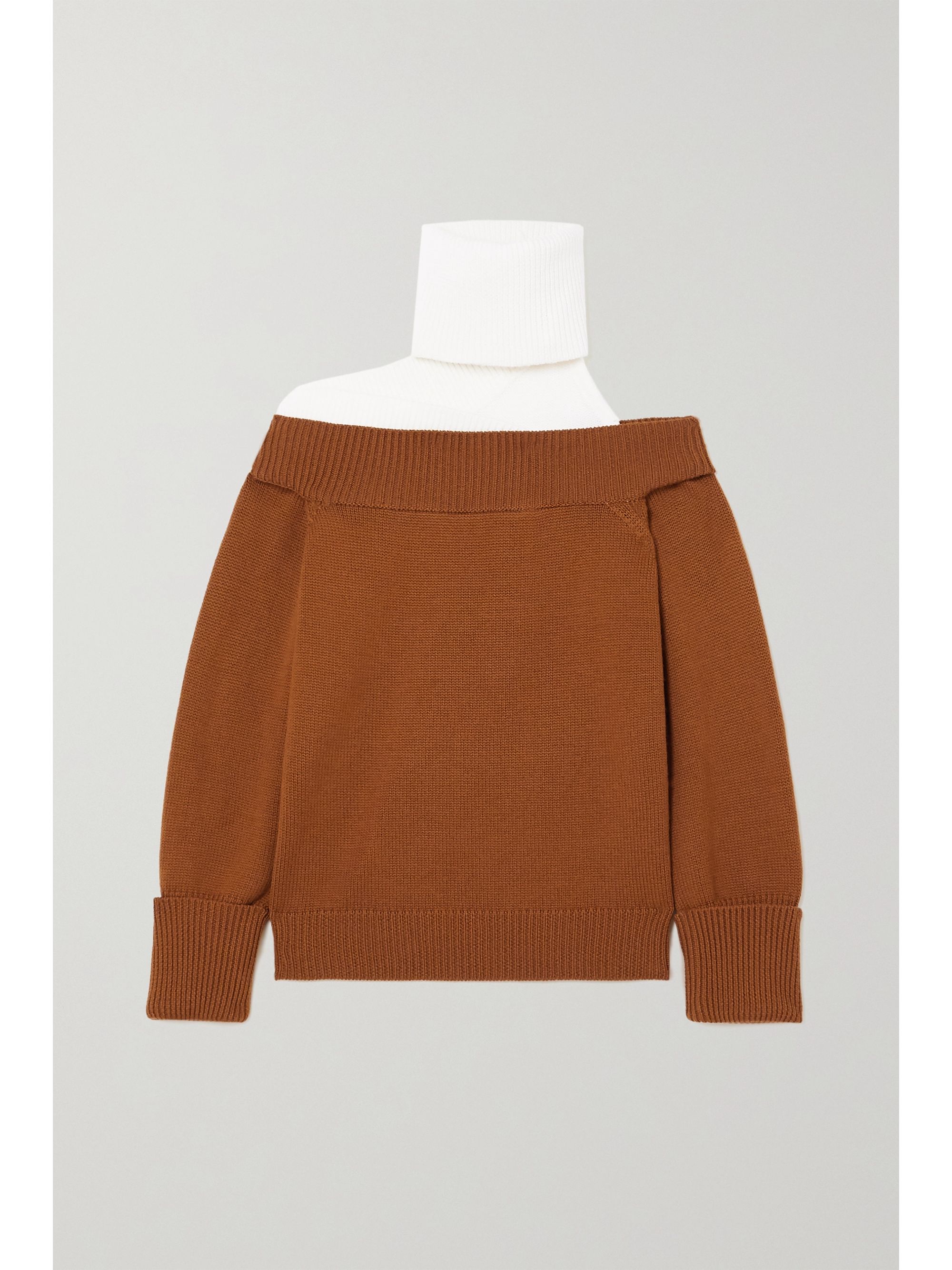 tan knitwear