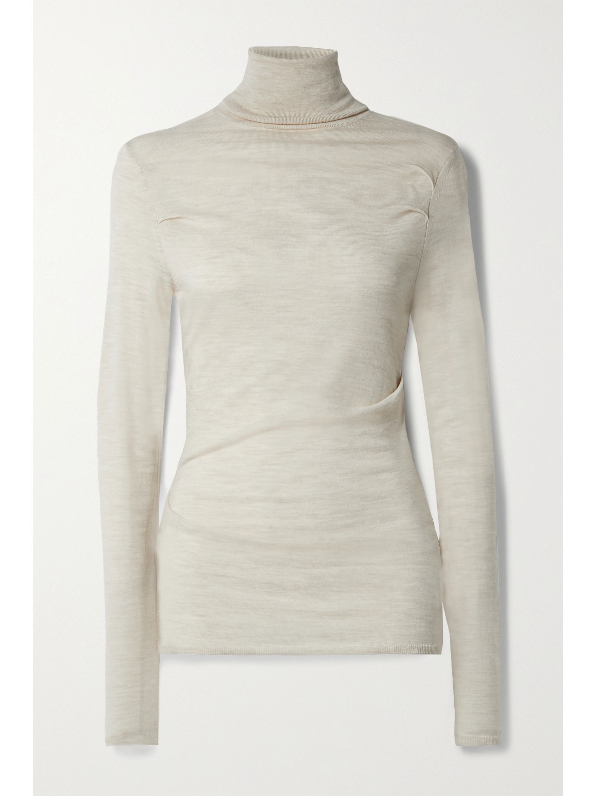 Ruched turtleneck top Clearance