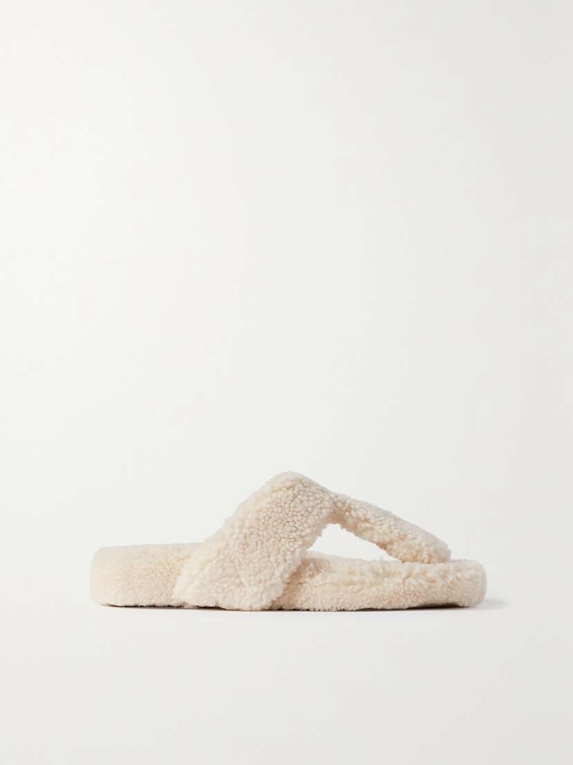 Aquazzura Relax Shearling Sandals