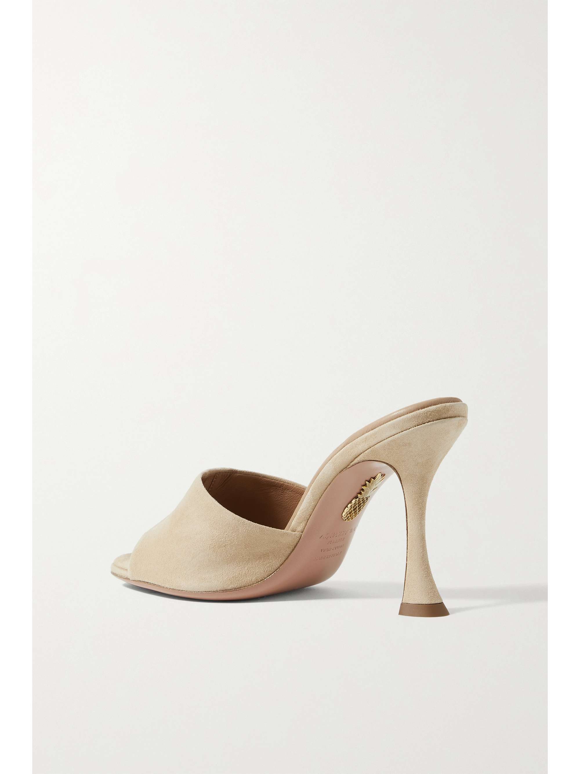 AQUAZZURA Violette 95 suede mules