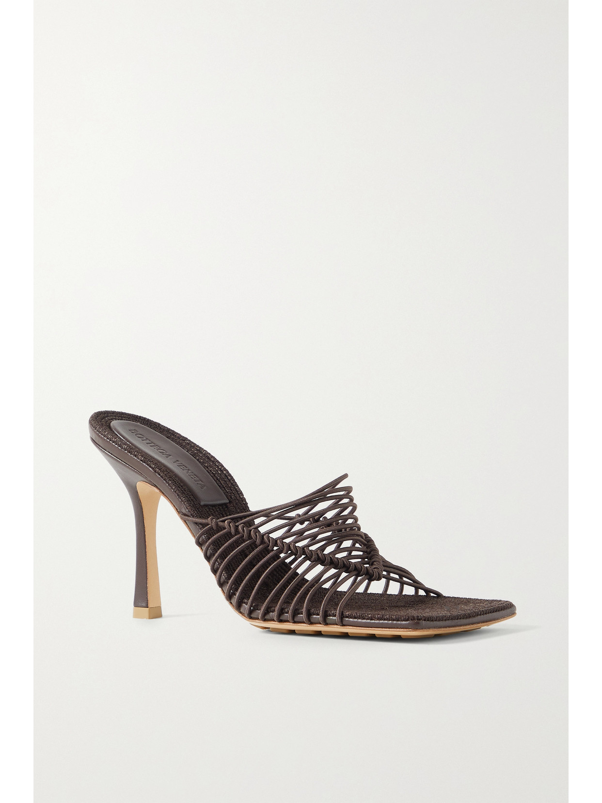bottega veneta knotted cord and raffia mules