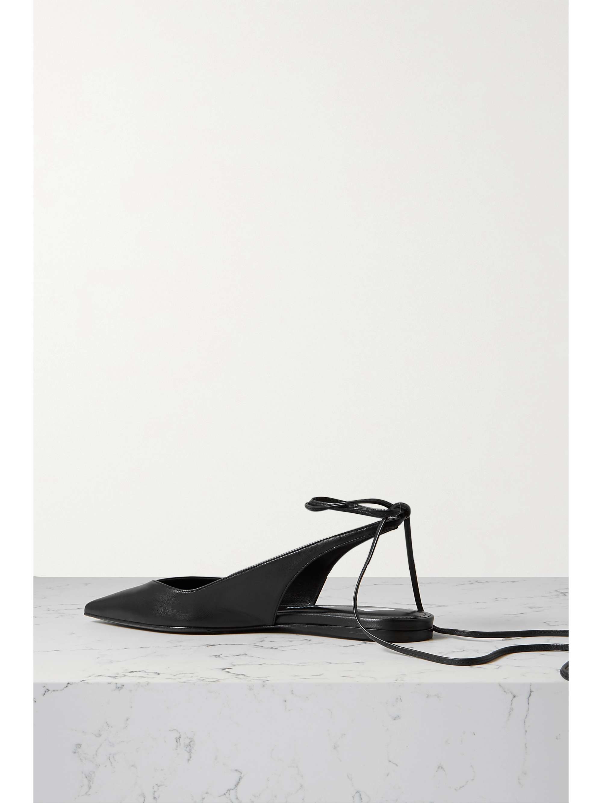 THE ATTICO Venus leather point-toe flats