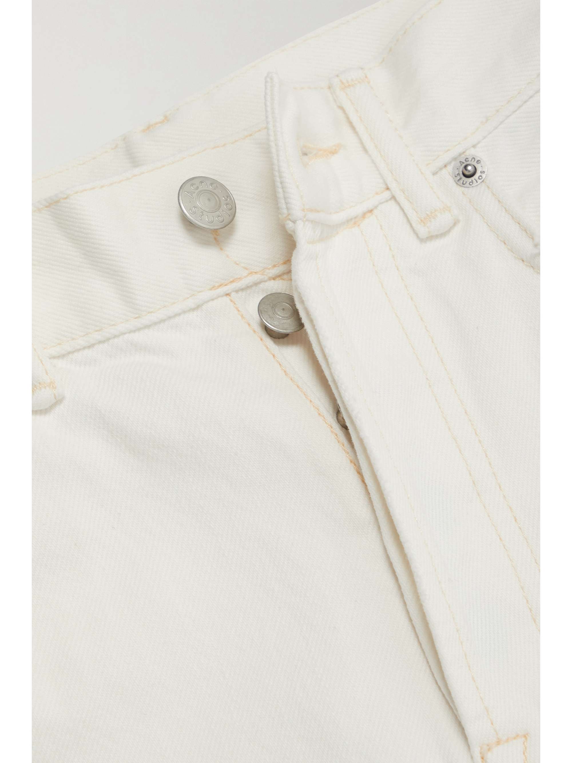 ACNE STUDIOS + NET SUSTAIN cropped distressed organic high-rise straight-leg jeans