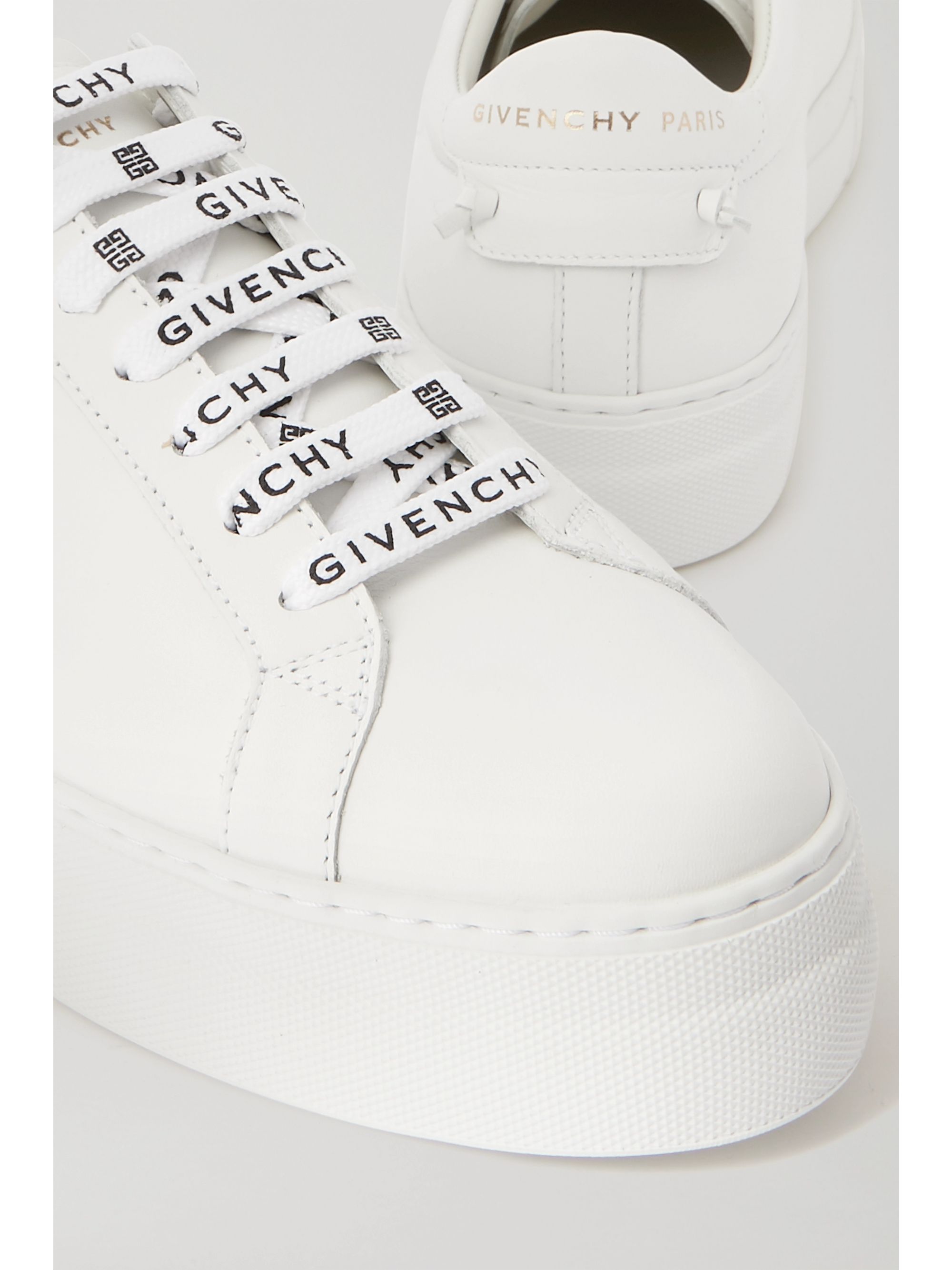 leather platform white sneakers