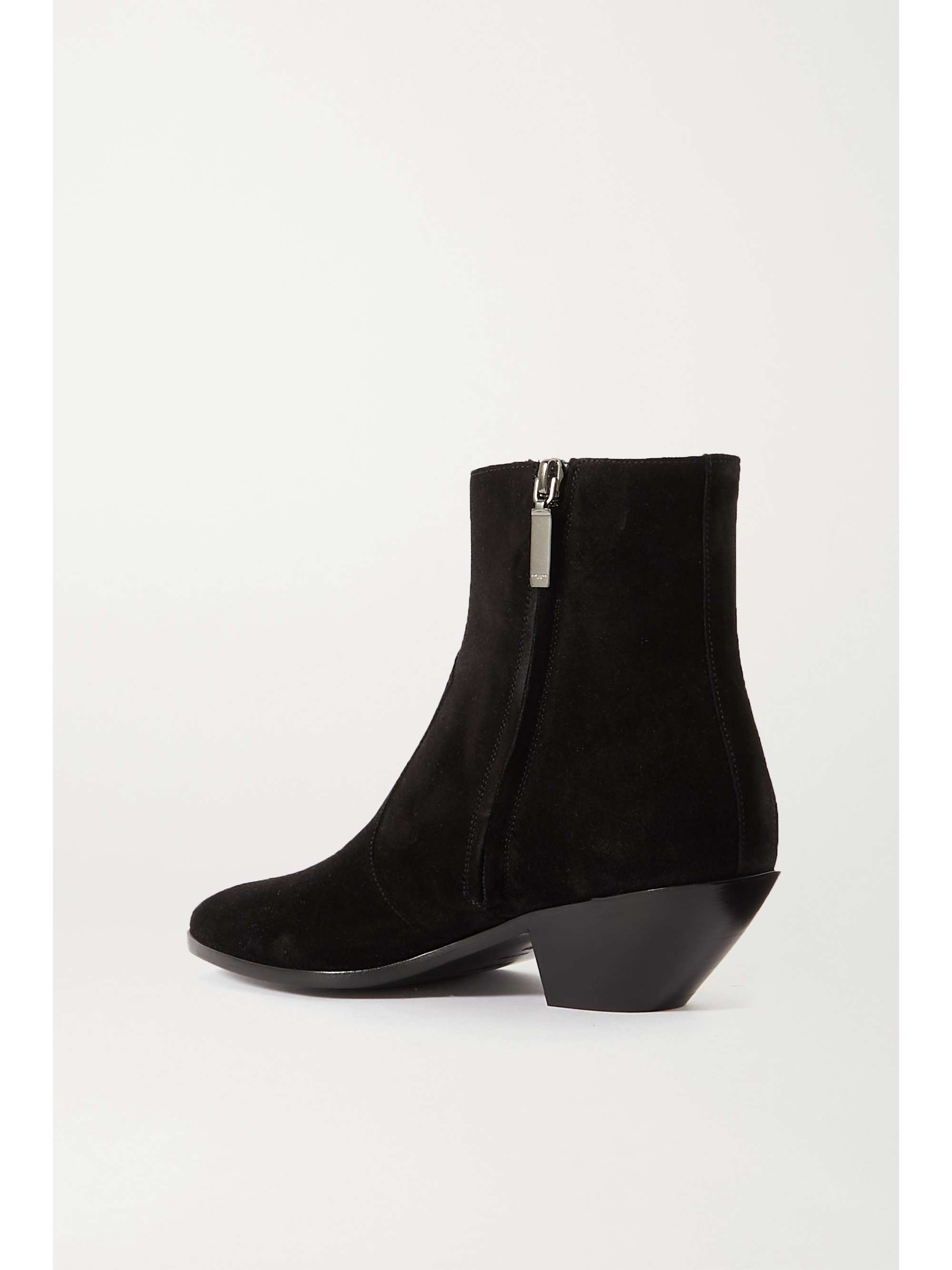 saint laurent black suede boots
