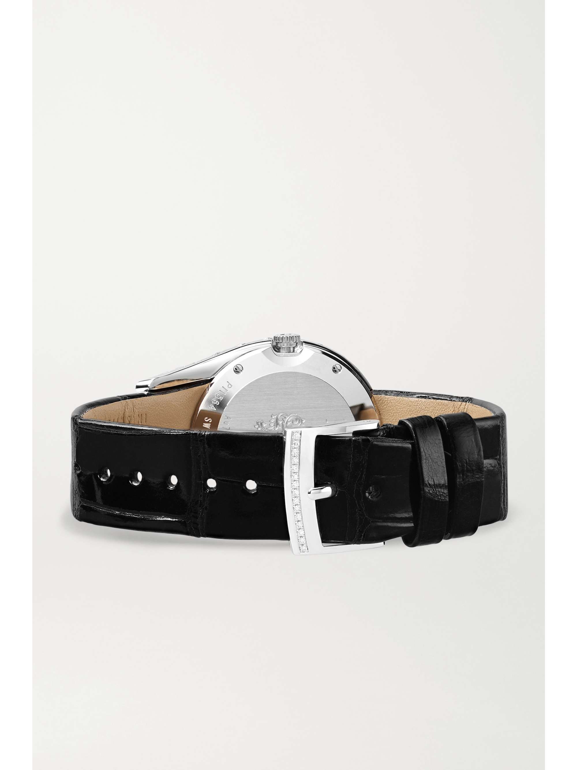 PIAGET Montre en or blanc 18 carats, nacre et diamants à bracelet en alligator Limelight Gala 32 mm