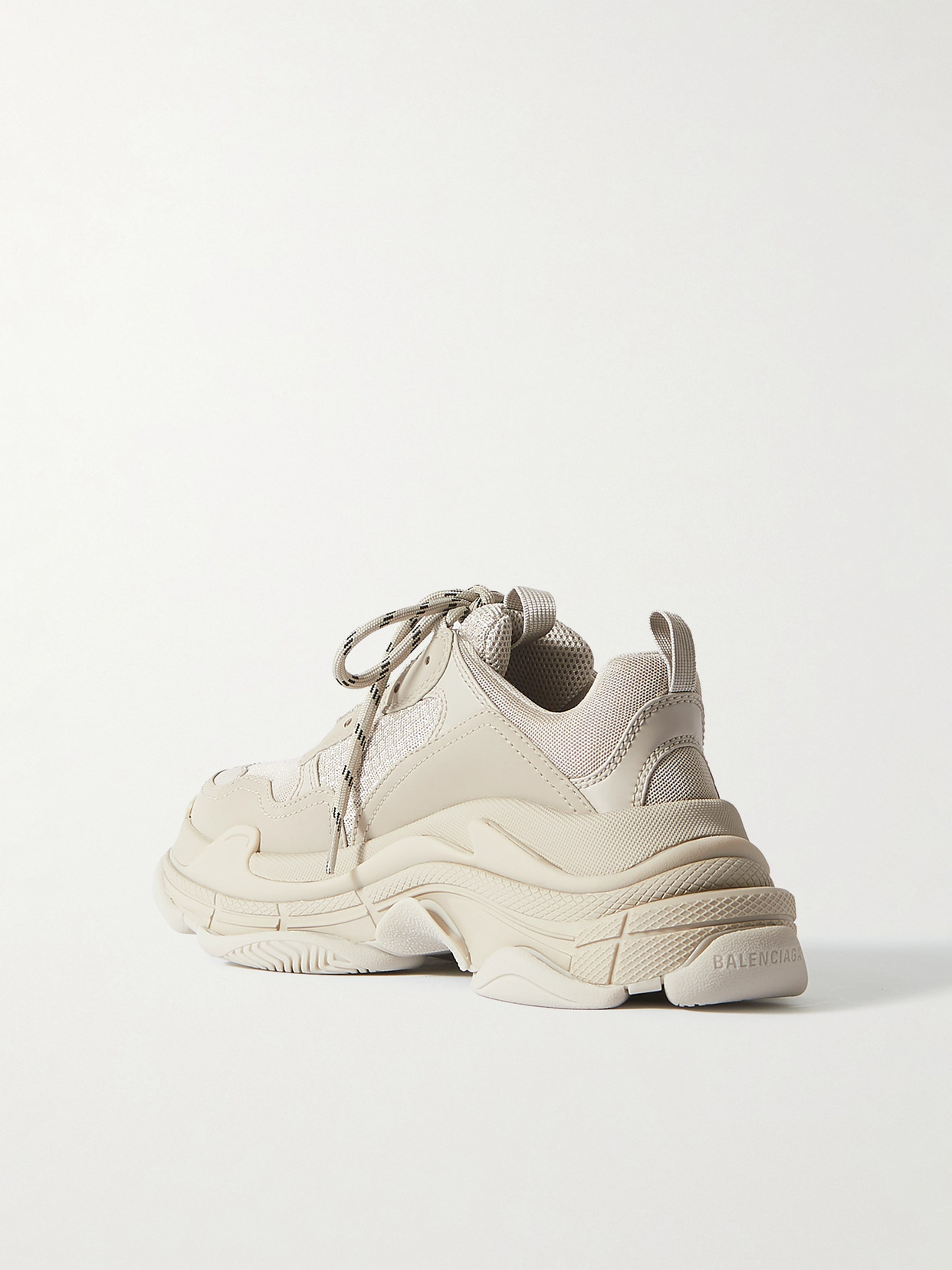 Triple S Logo-Embroidered Leather, Nubuck And Sneakers