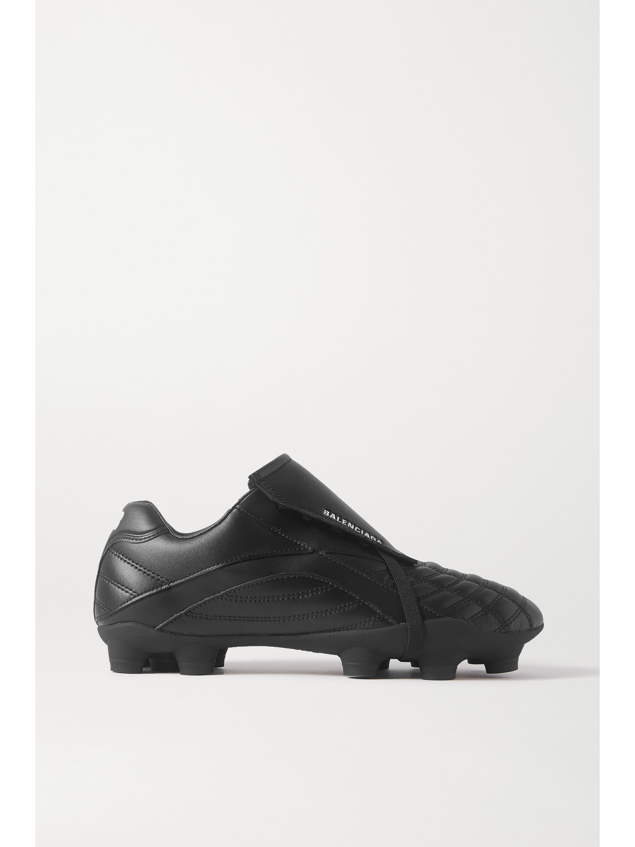 BALENCIAGA SOCCER QUILTED FAUX LEATHER SNEAKERS