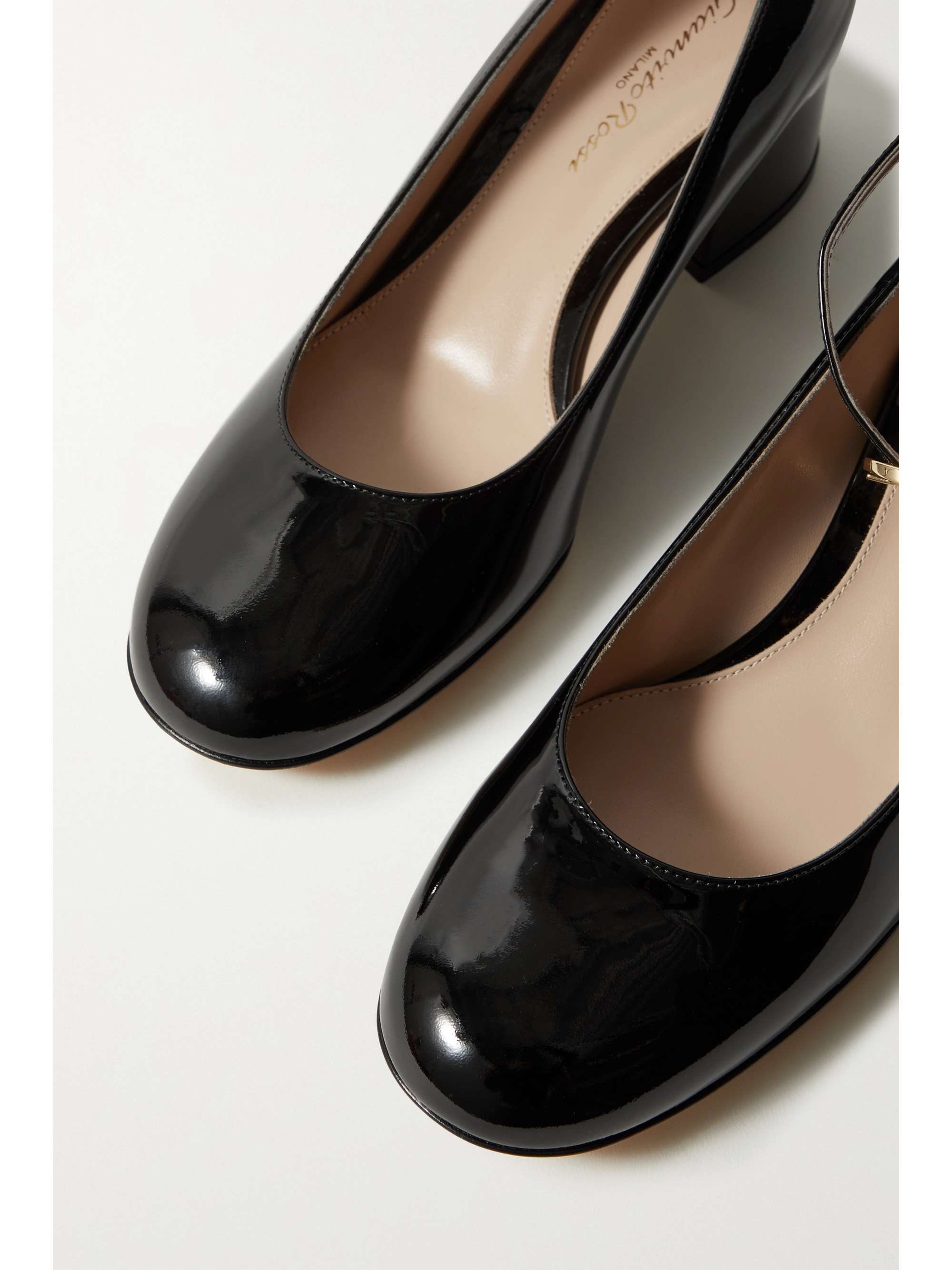 Black Ribbon 45 patent-leather pumps 