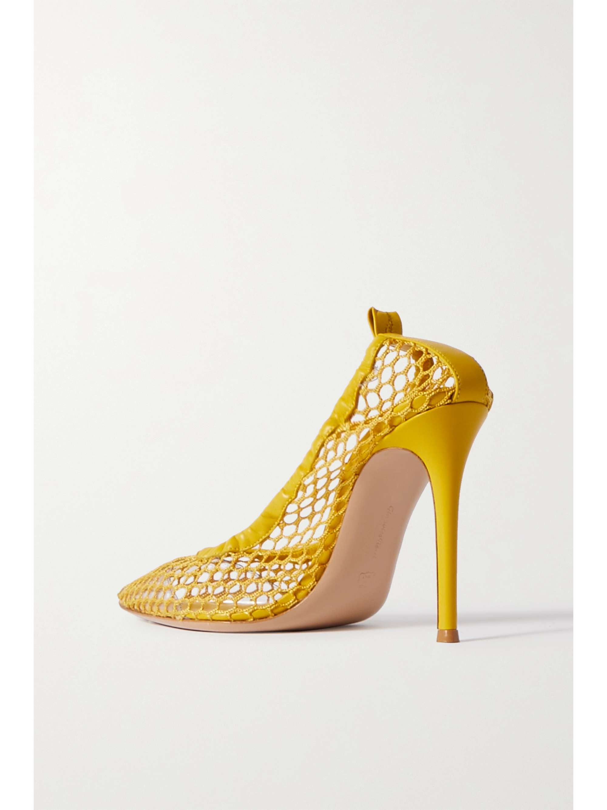 GIANVITO ROSSI 105 leathertrimmed pumps NETAPORTER