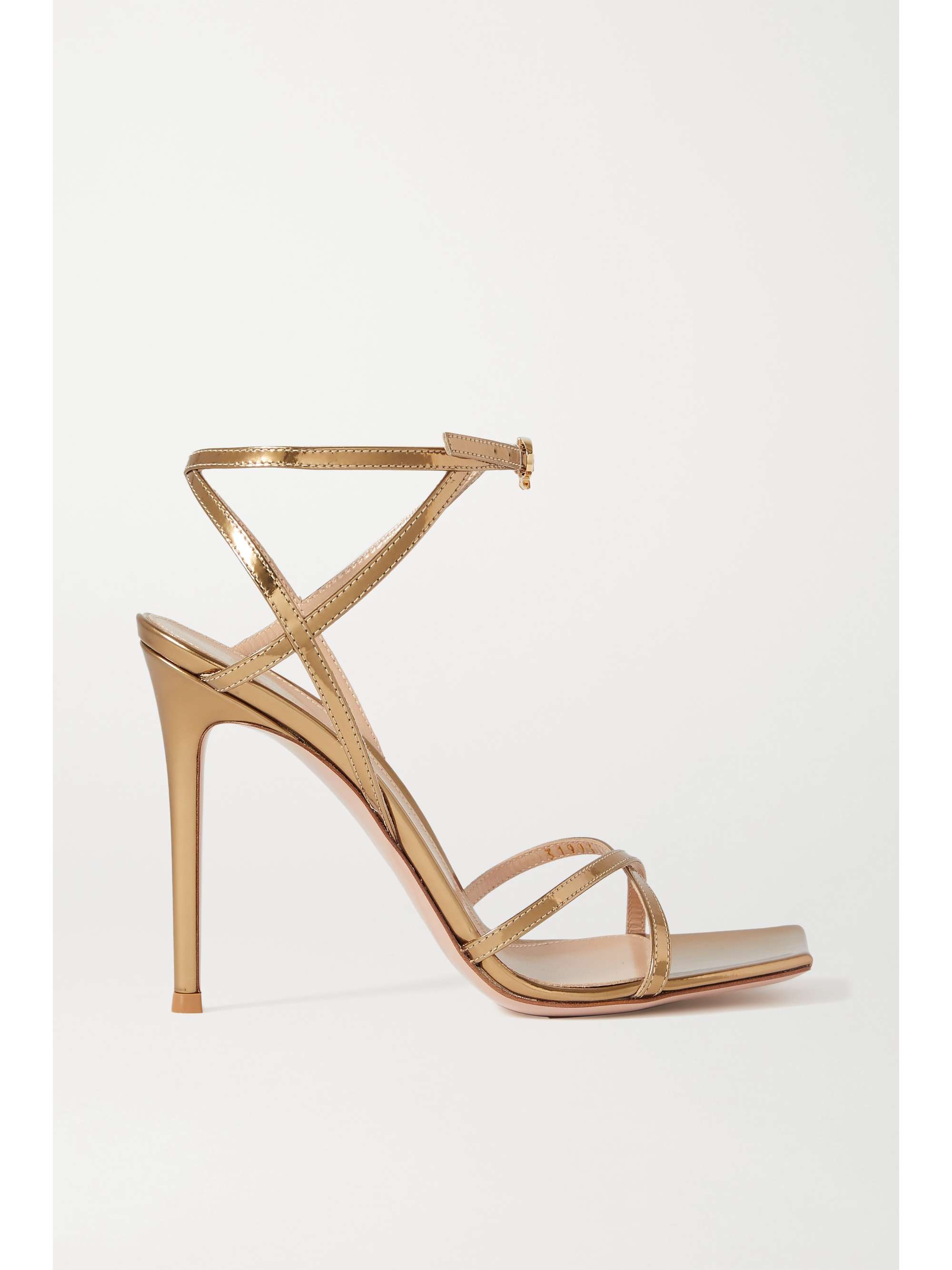 Gold Georgina 105 metallic leather 