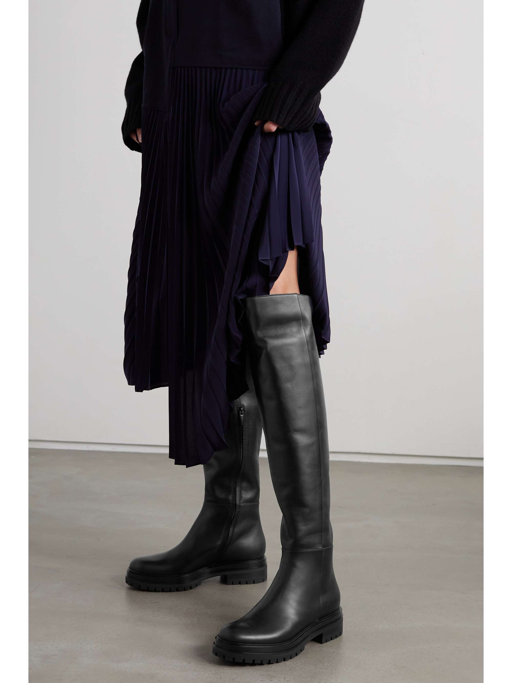 GIANVITO ROSSI 45 leather over-the-knee boots | NET-A-PORTER