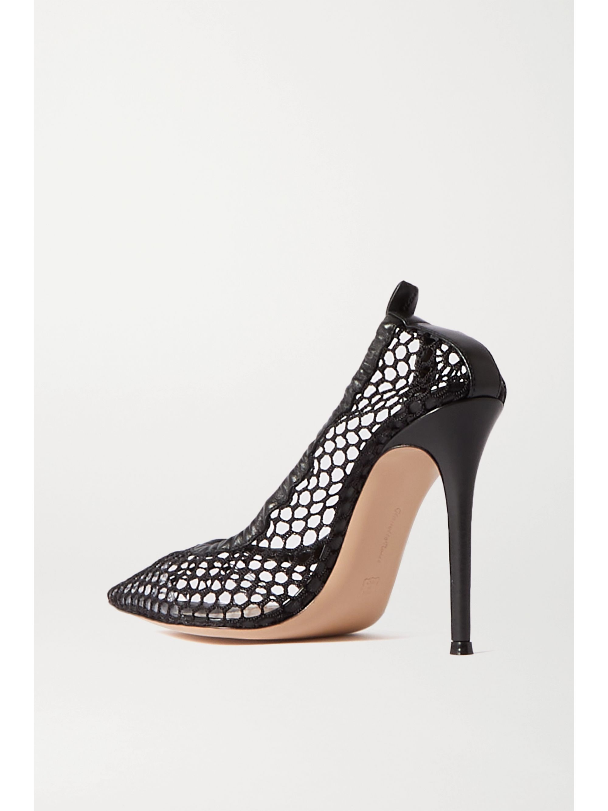 gianvito rossi fishnet mules