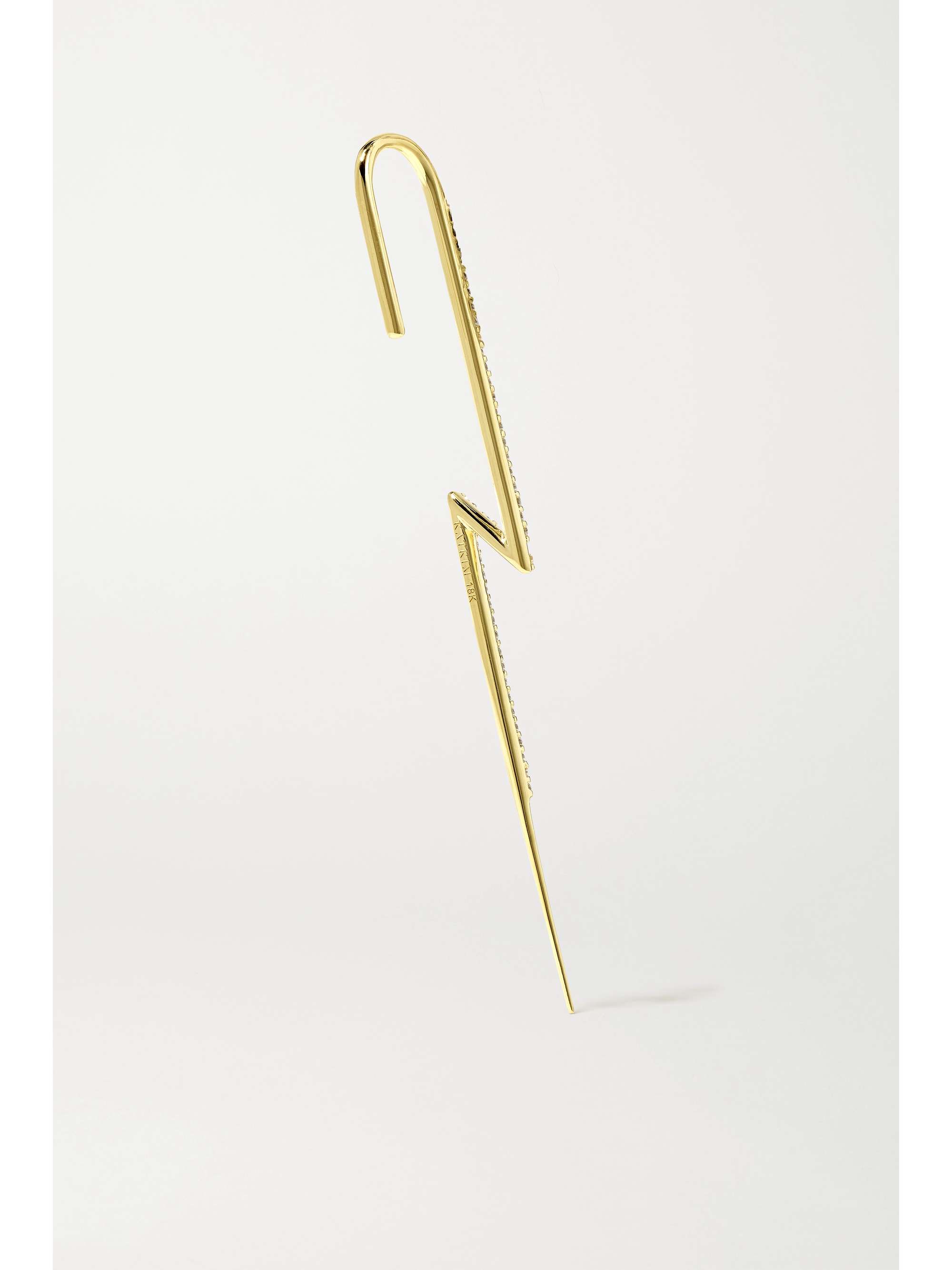 KATKIM Flash gold and diamond single ear pin