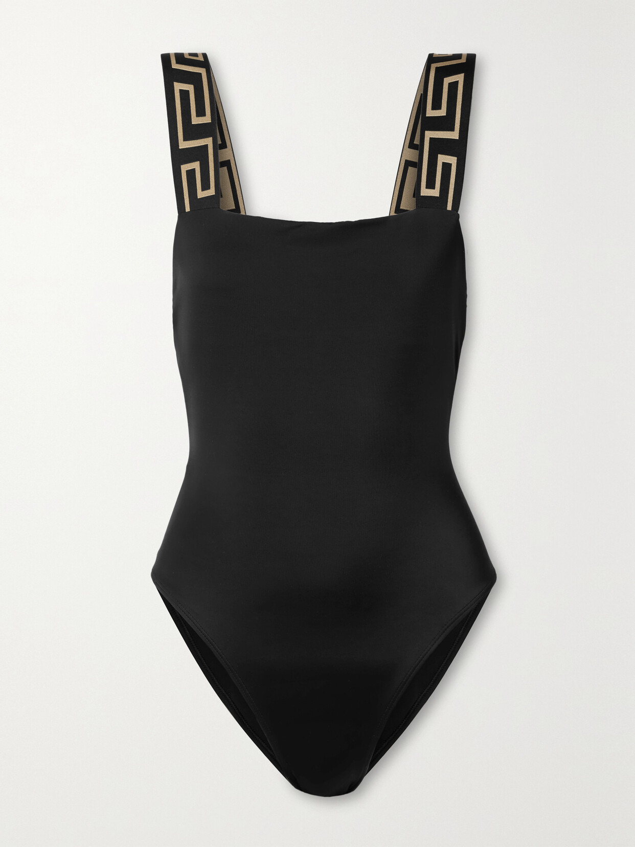Versace Jacquard-trimmed Swimsuit - Black