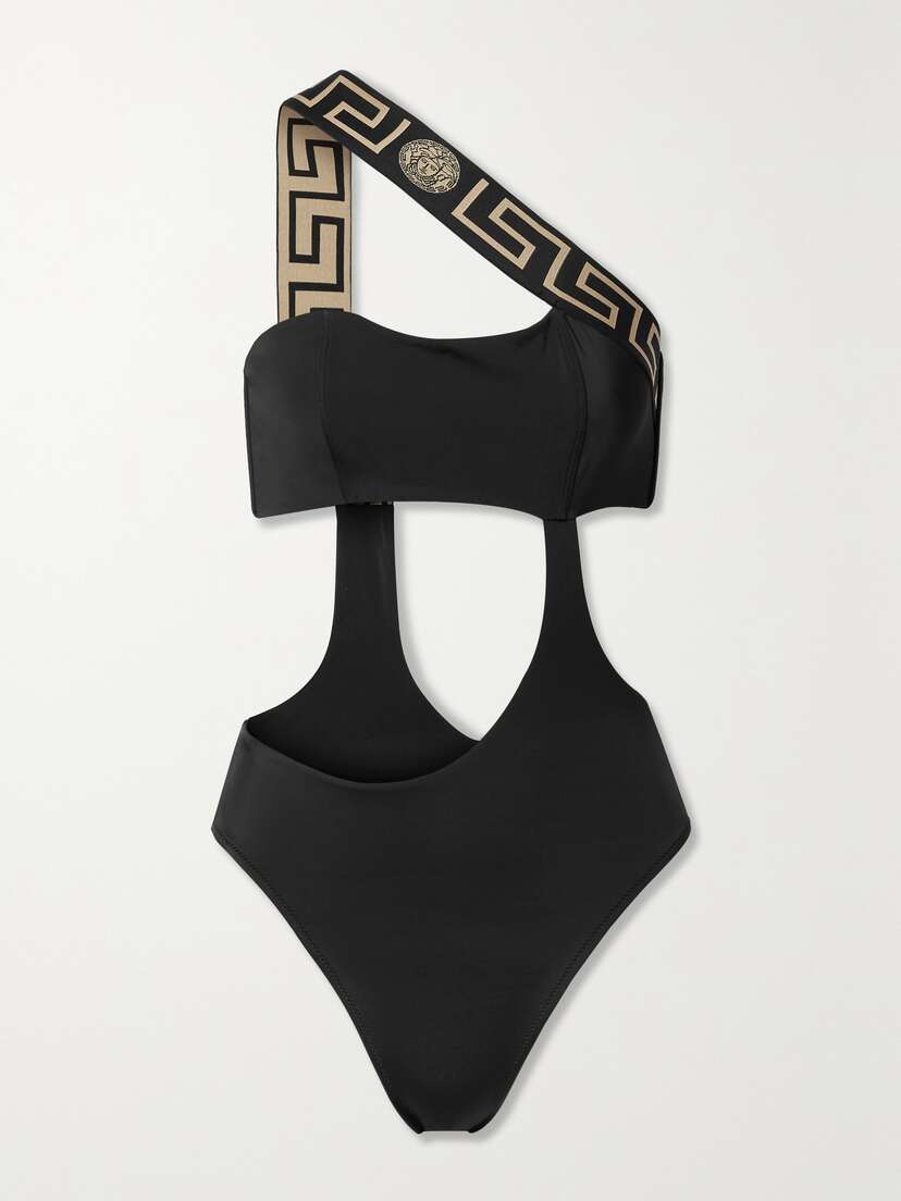 Versace One-shoulder Cutout Swimsuit