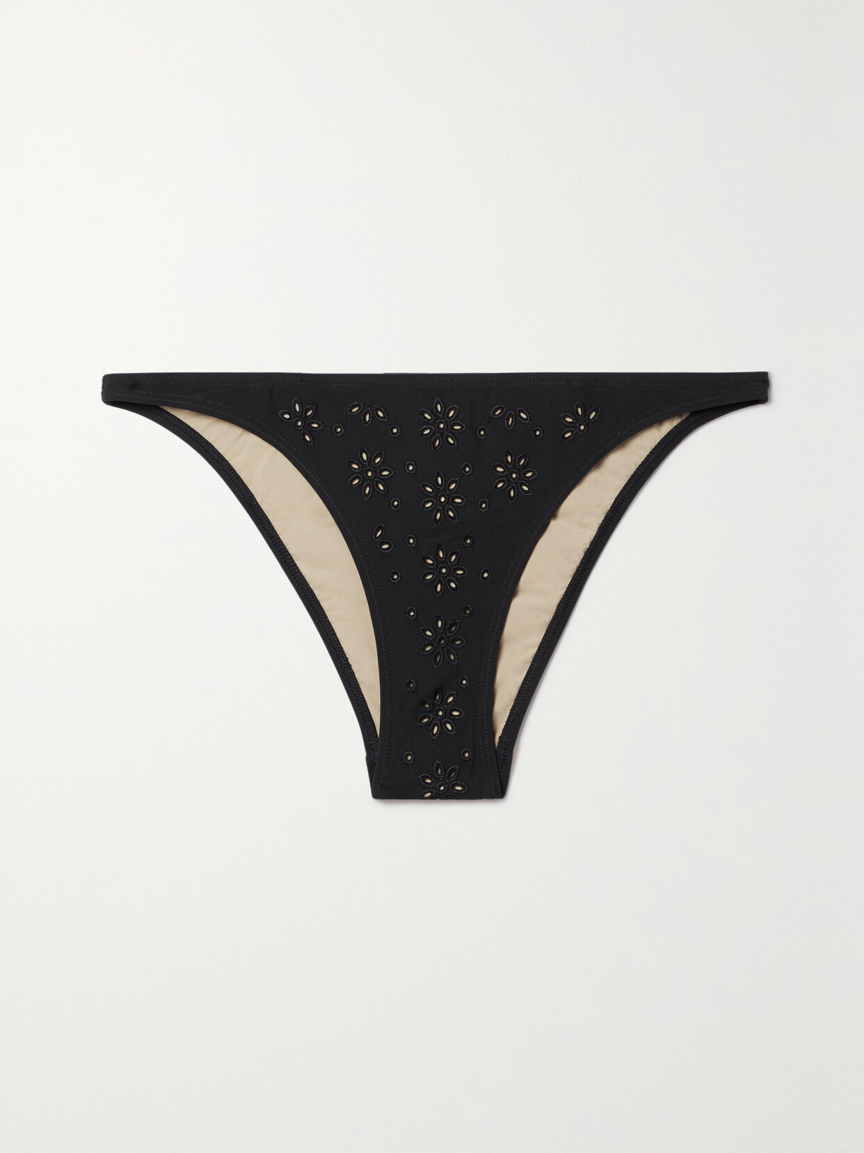 Tory Burch Broderie Anglaise Bikini Briefs - Black