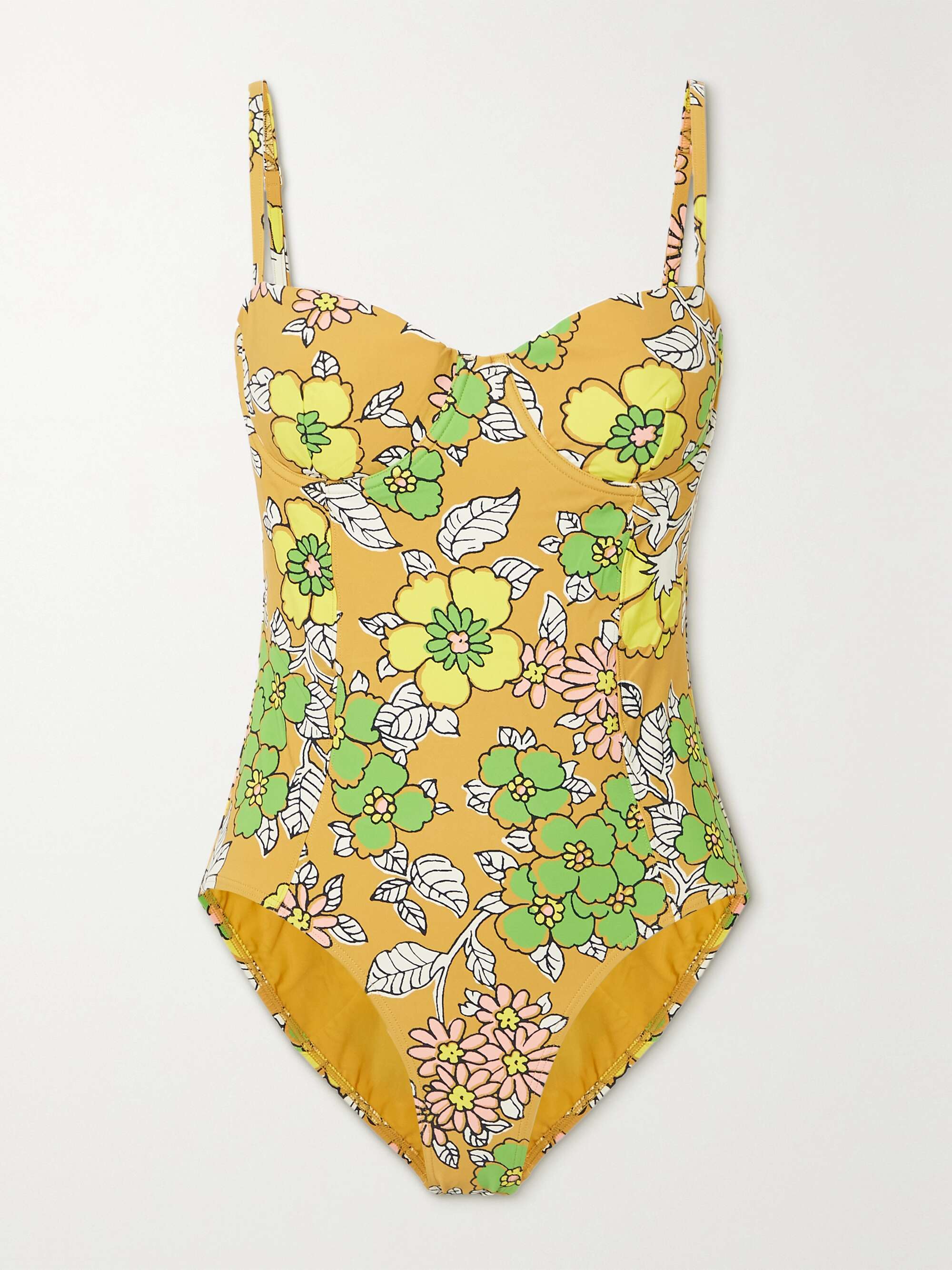 TORY BURCH Floral-print underwired swimsuit | NET-A-PORTER