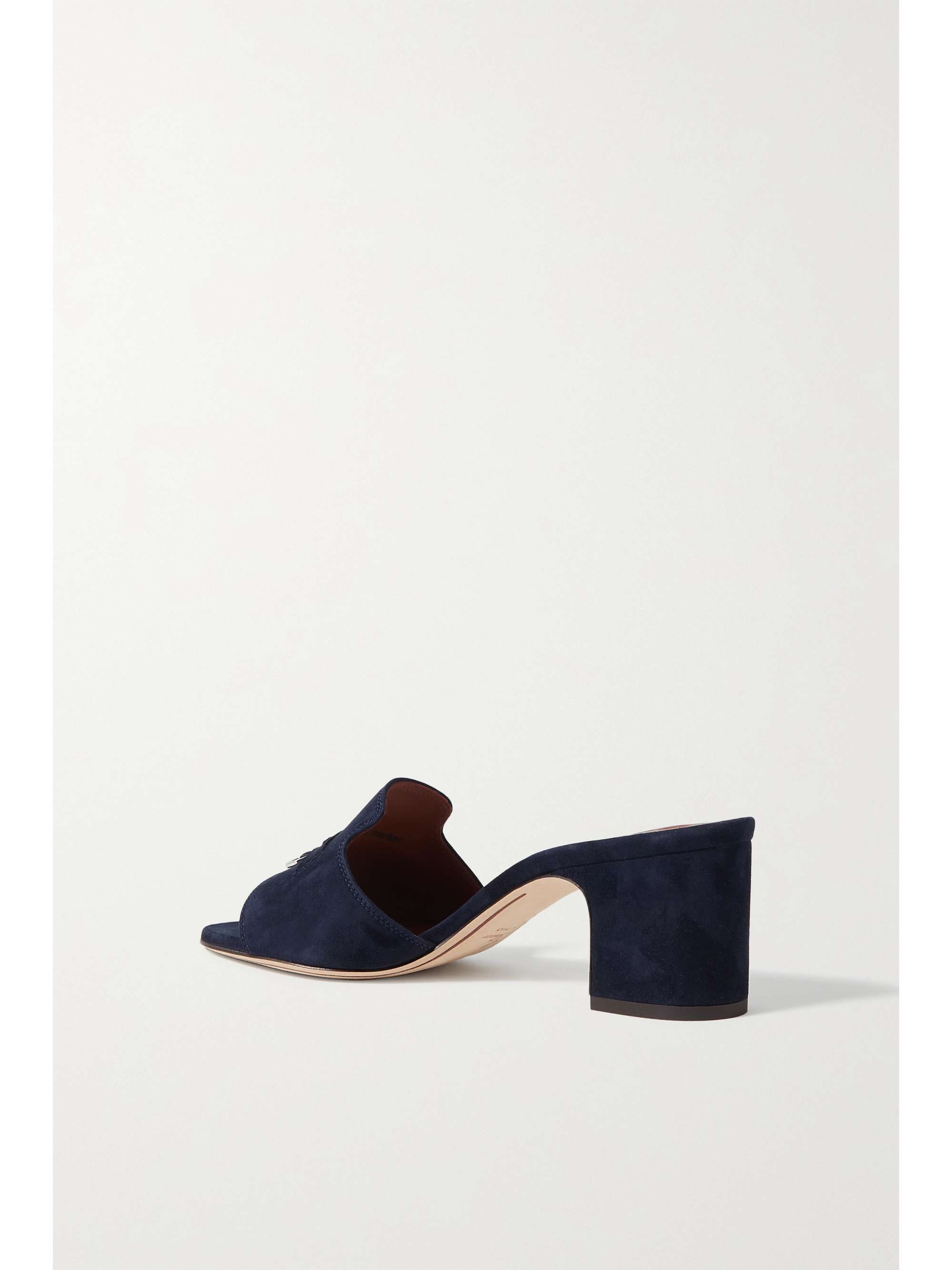 LORO PIANA Summer Charms embellished suede mules | NET-A-PORTER