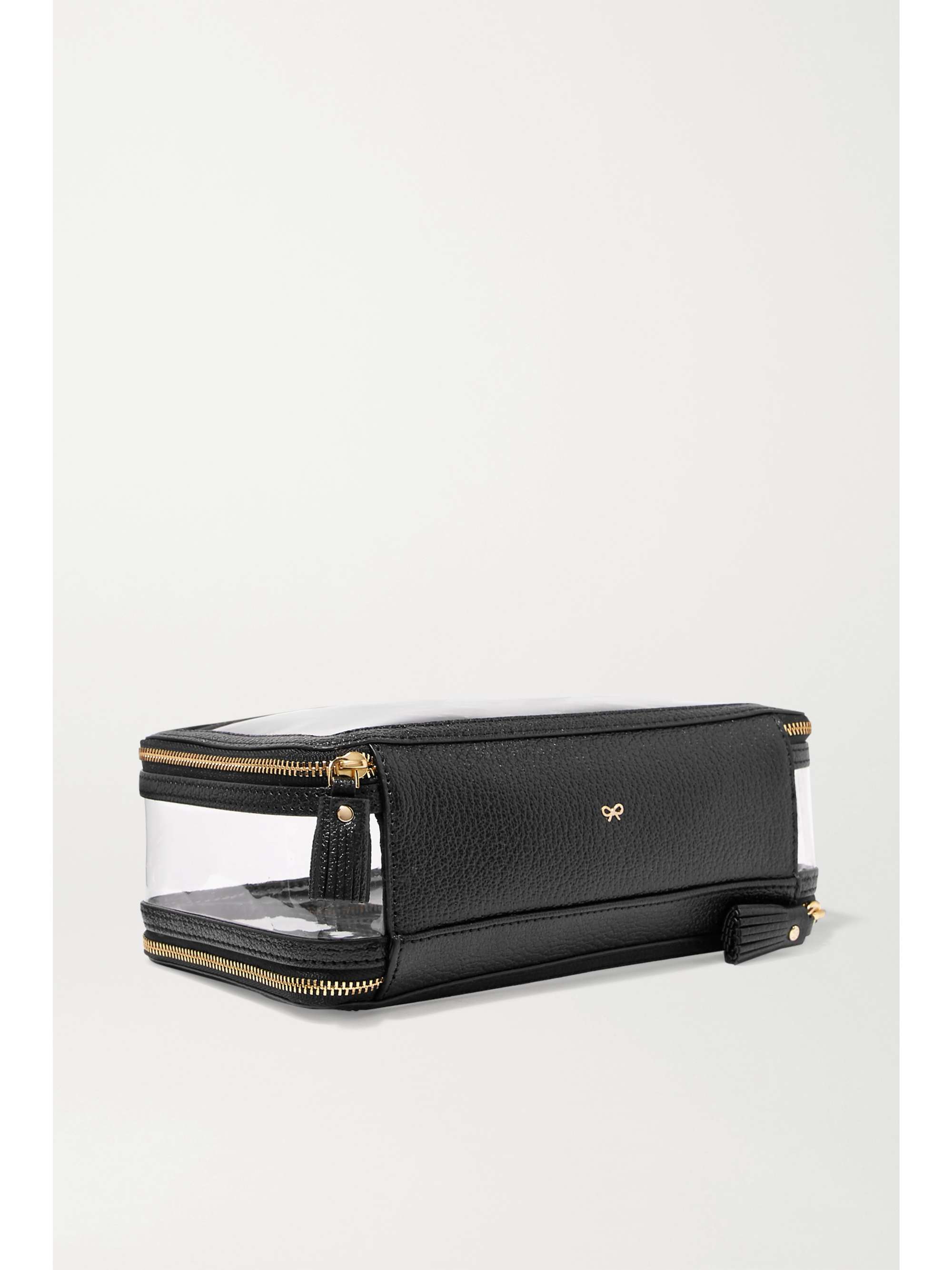 ANYA HINDMARCH In-Flight leather-trimmed PVC cosmetics case