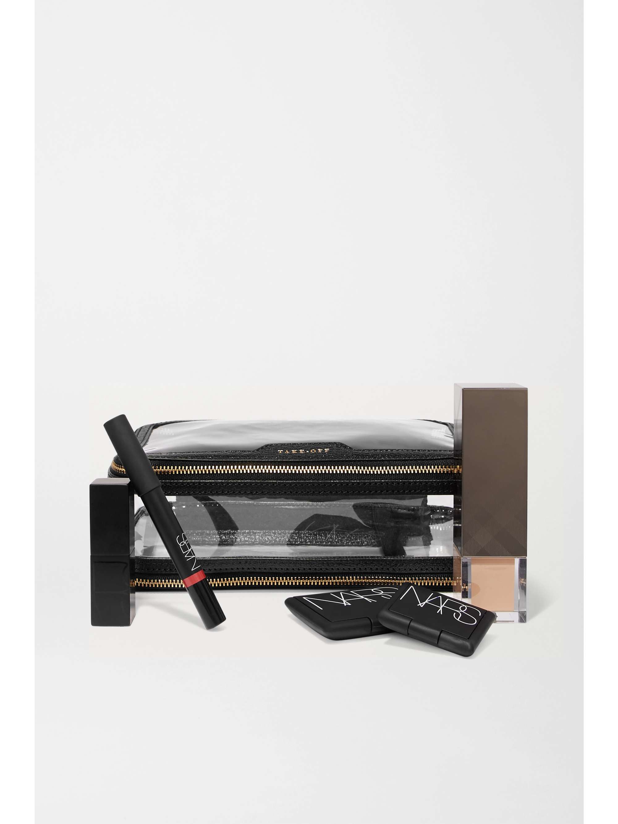 ANYA HINDMARCH In-Flight leather-trimmed PVC cosmetics case