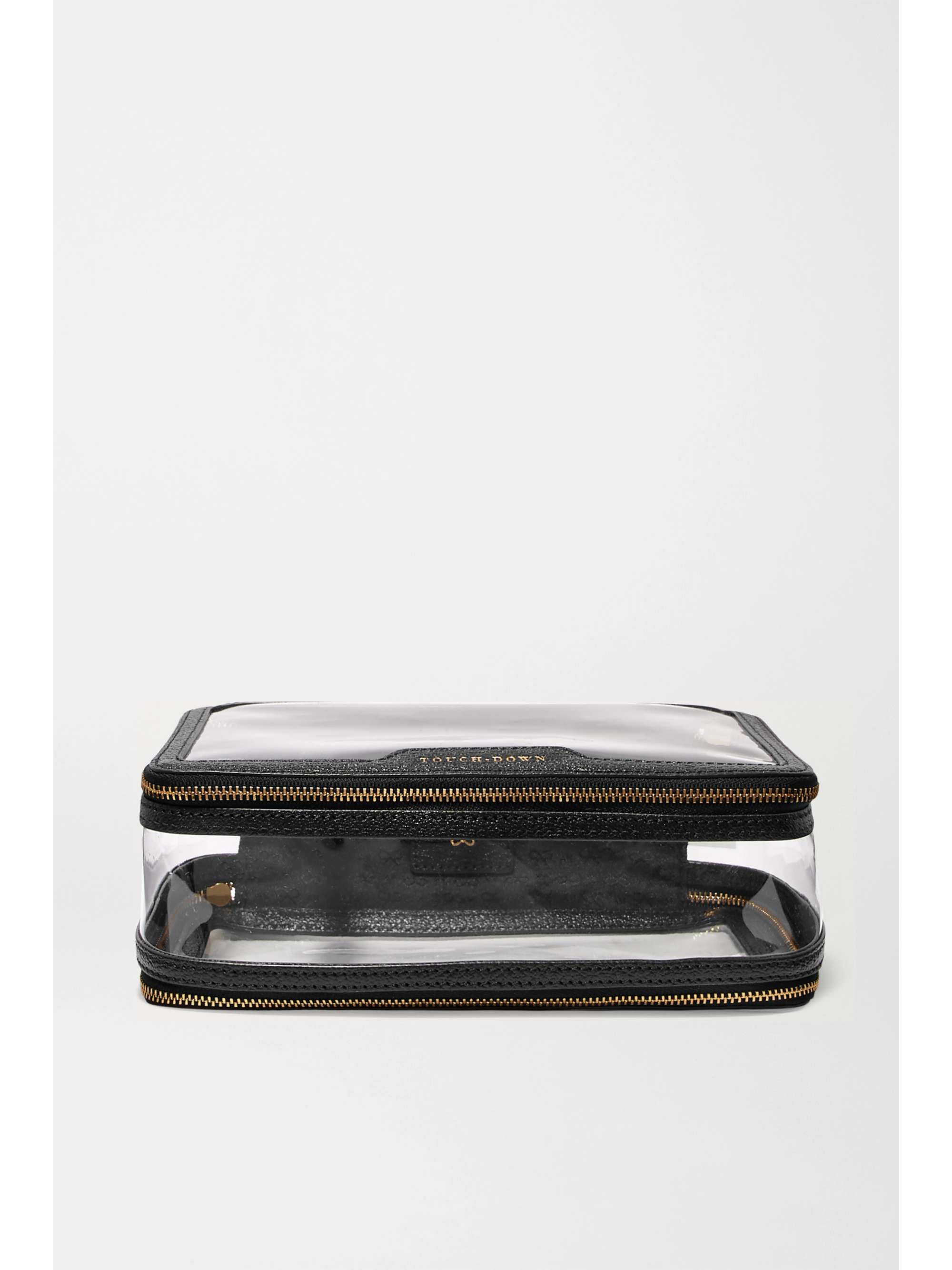 ANYA HINDMARCH In-Flight leather-trimmed PVC cosmetics case