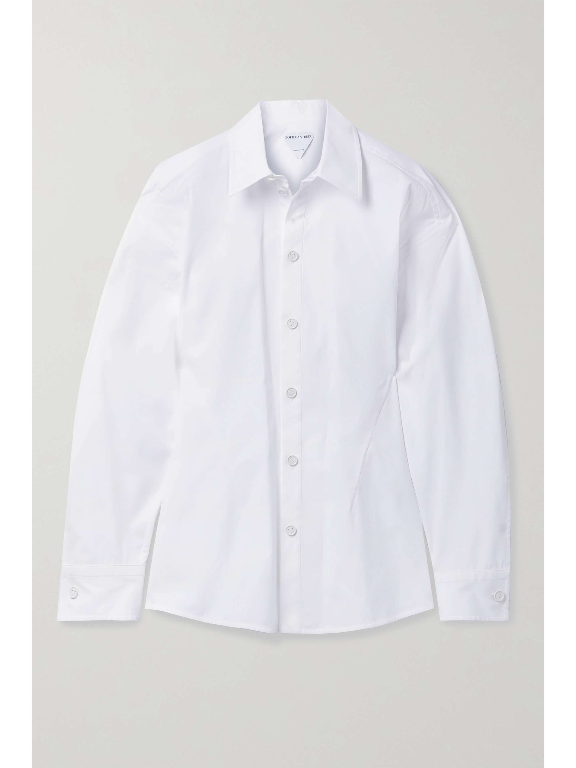 White Stretch-cotton poplin shirt 