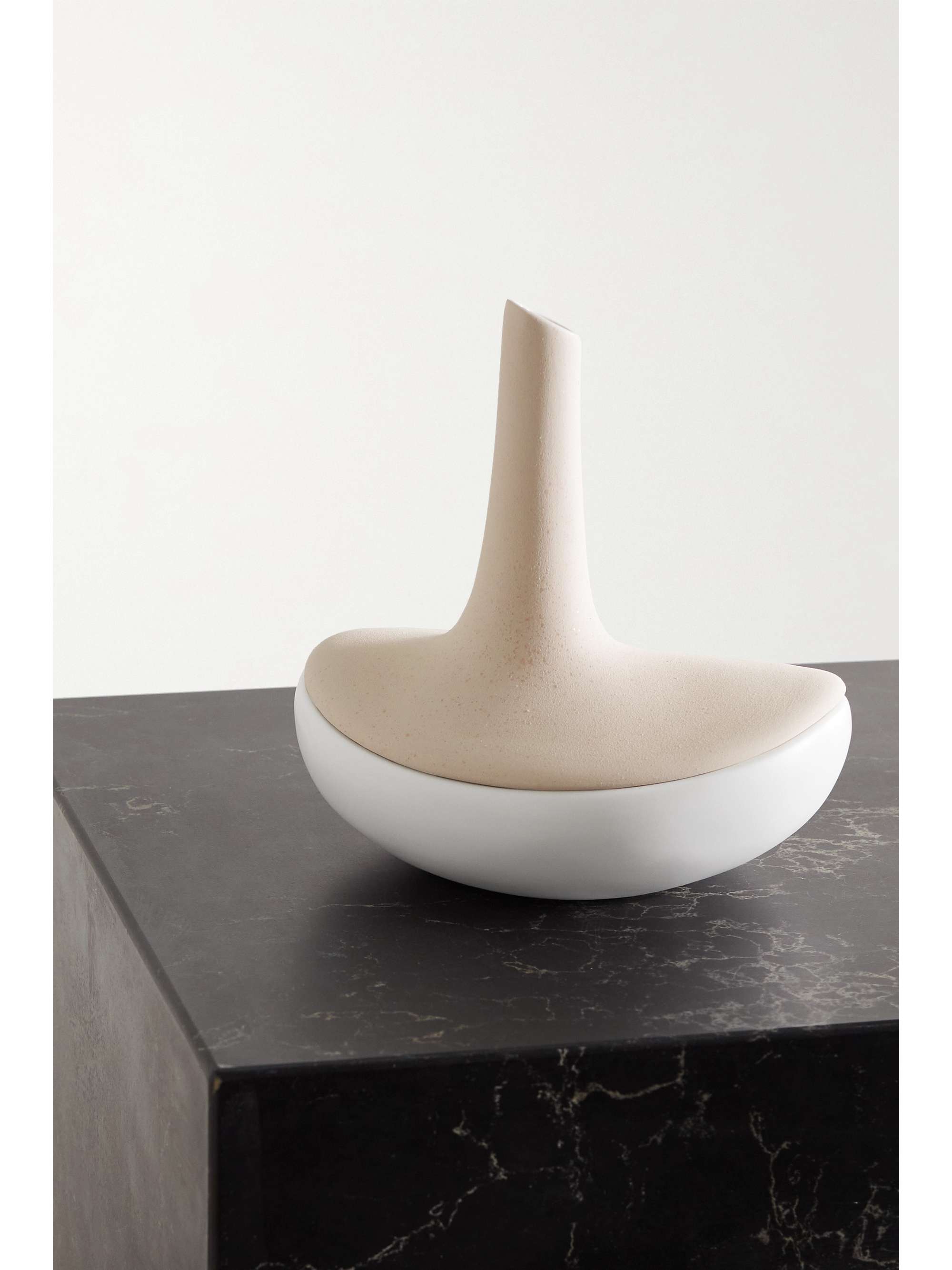ANISSA KERMICHE Speckled ceramic jewelry box vase