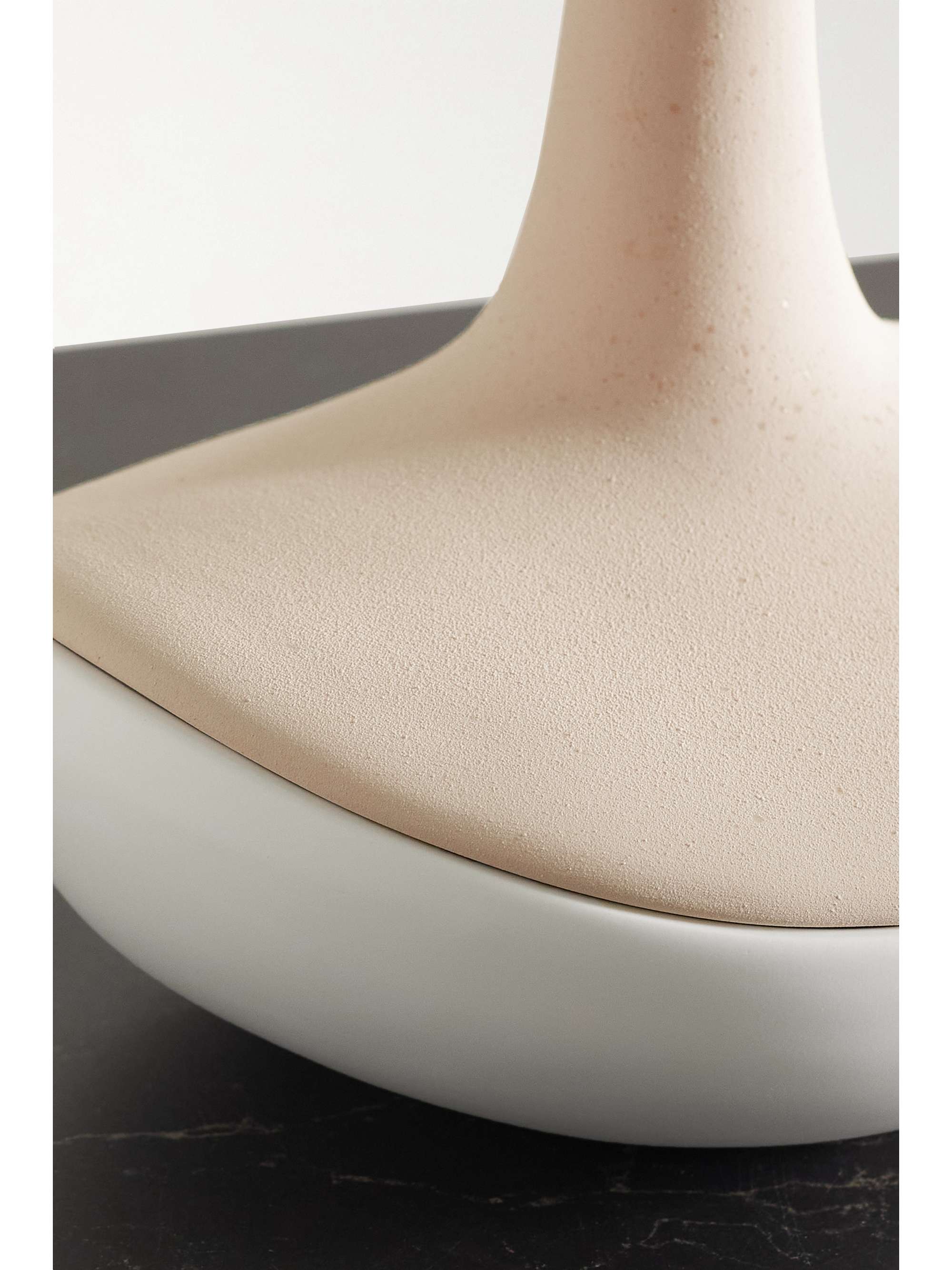ANISSA KERMICHE Speckled ceramic jewelry box vase