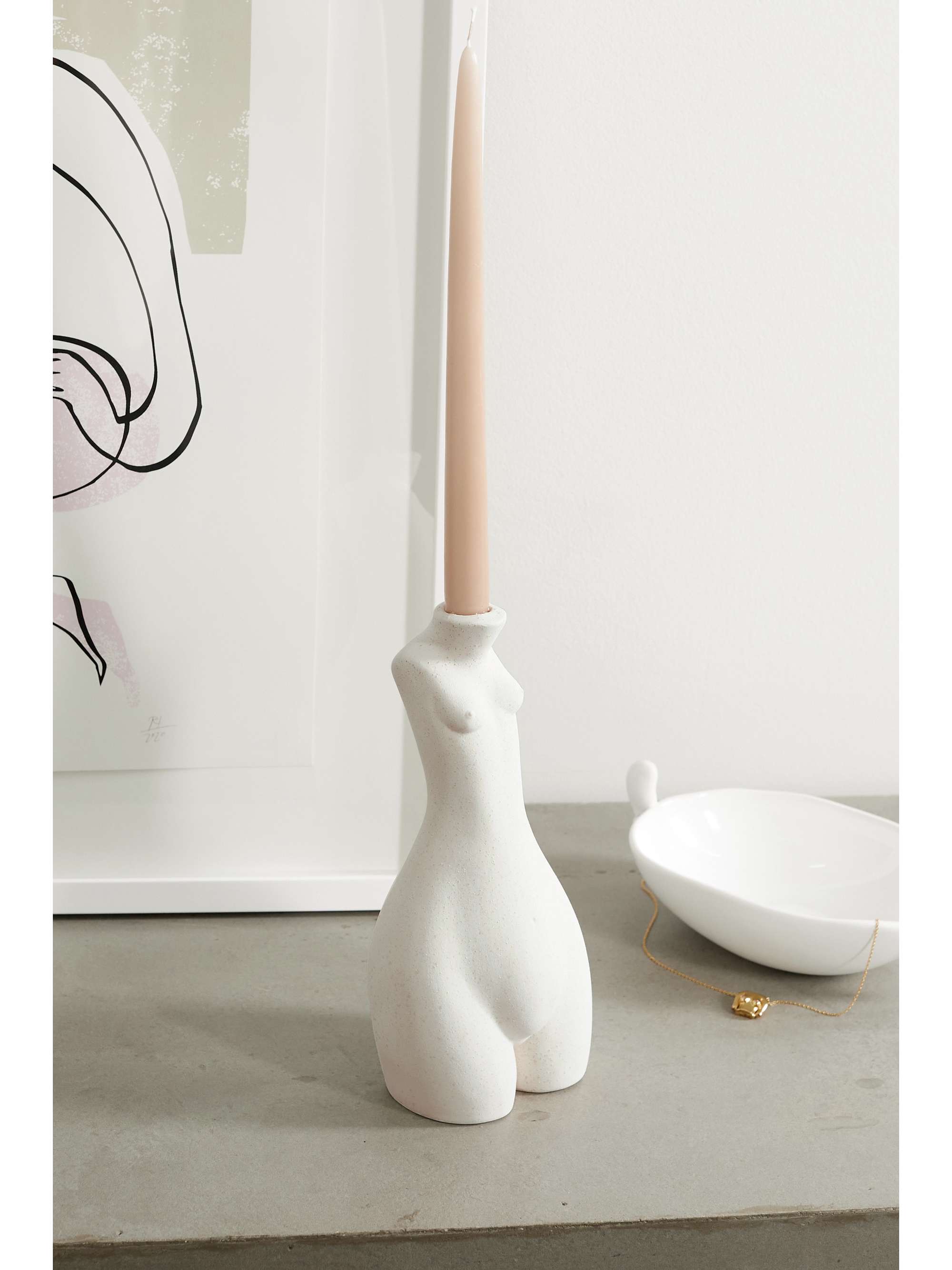 ANISSA KERMICHE Tit for Tat ceramic candlestick