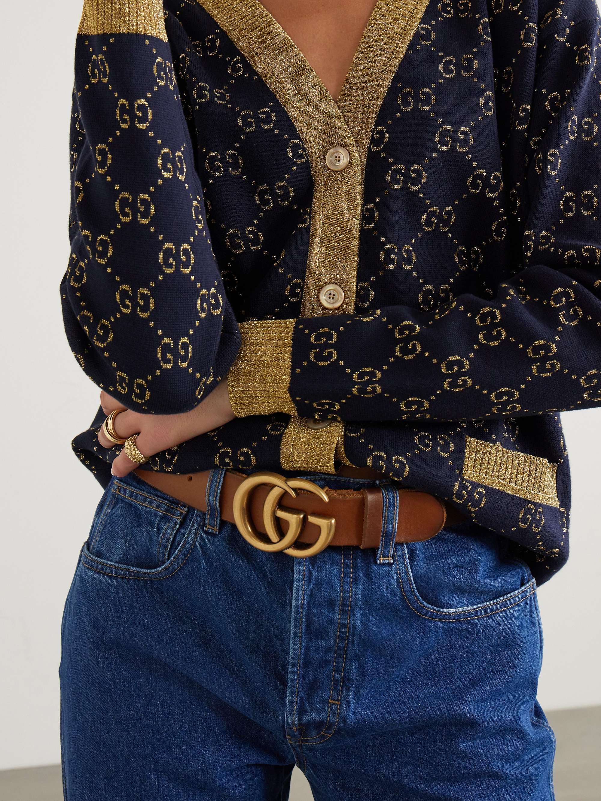 Gucci - Textured Leather Waist Belt - Black - 65 - Net A Porter