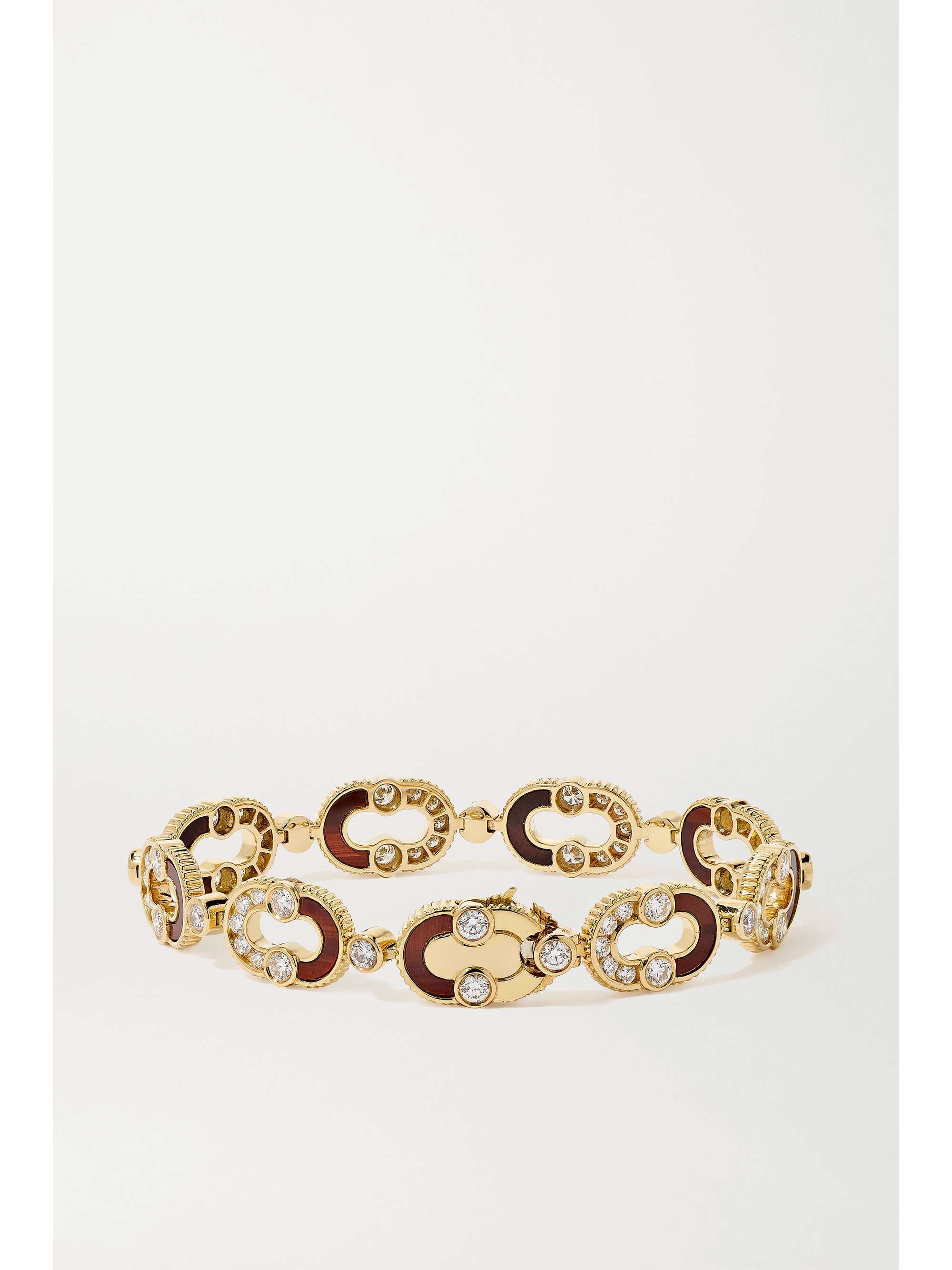 VILTIER Magnetic Enchainee 18-karat gold, turquoise and diamond bracelet