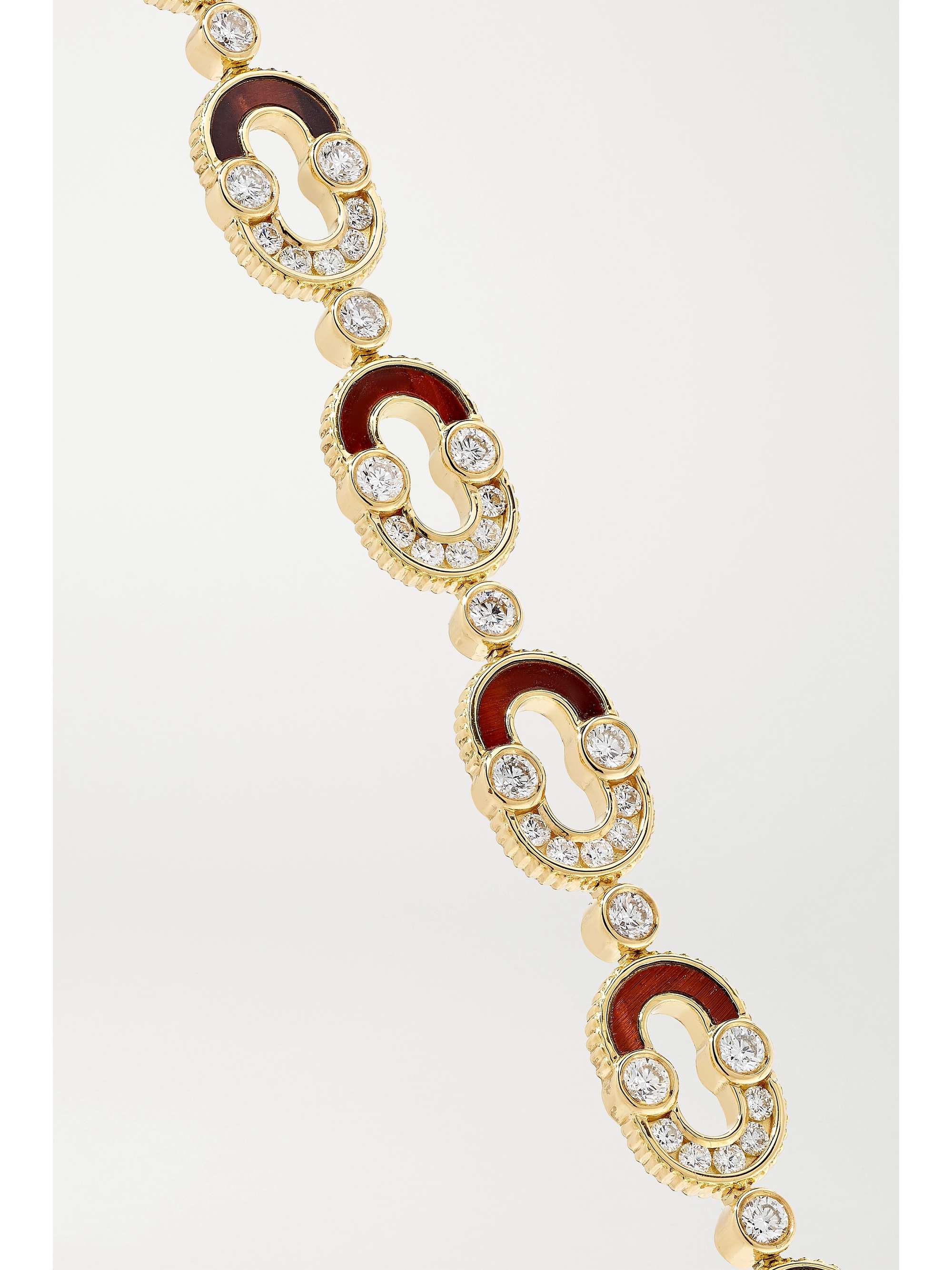 VILTIER Magnetic Enchainee 18-karat gold, turquoise and diamond bracelet