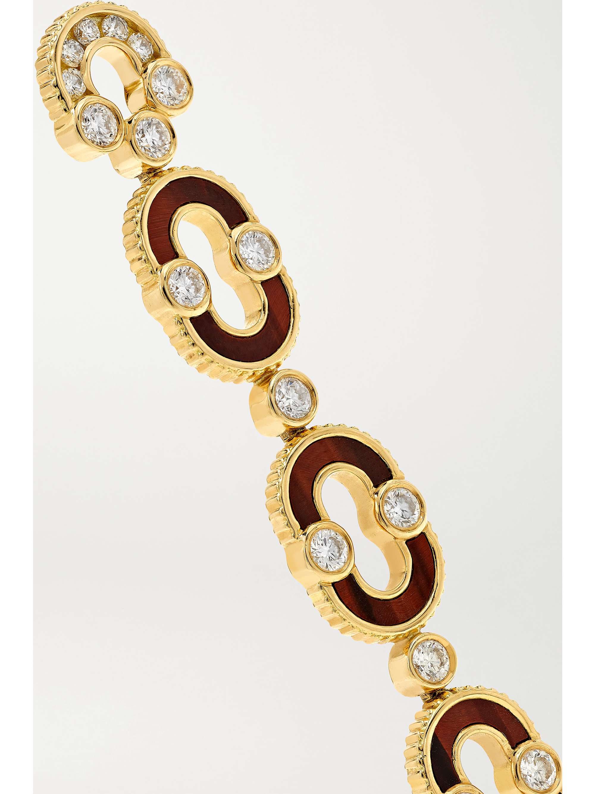 VILTIER + NET SUSTAIN Magnetic Trio Ohrringe aus 18 Karat Gold mit Ochsenauge und Diamanten