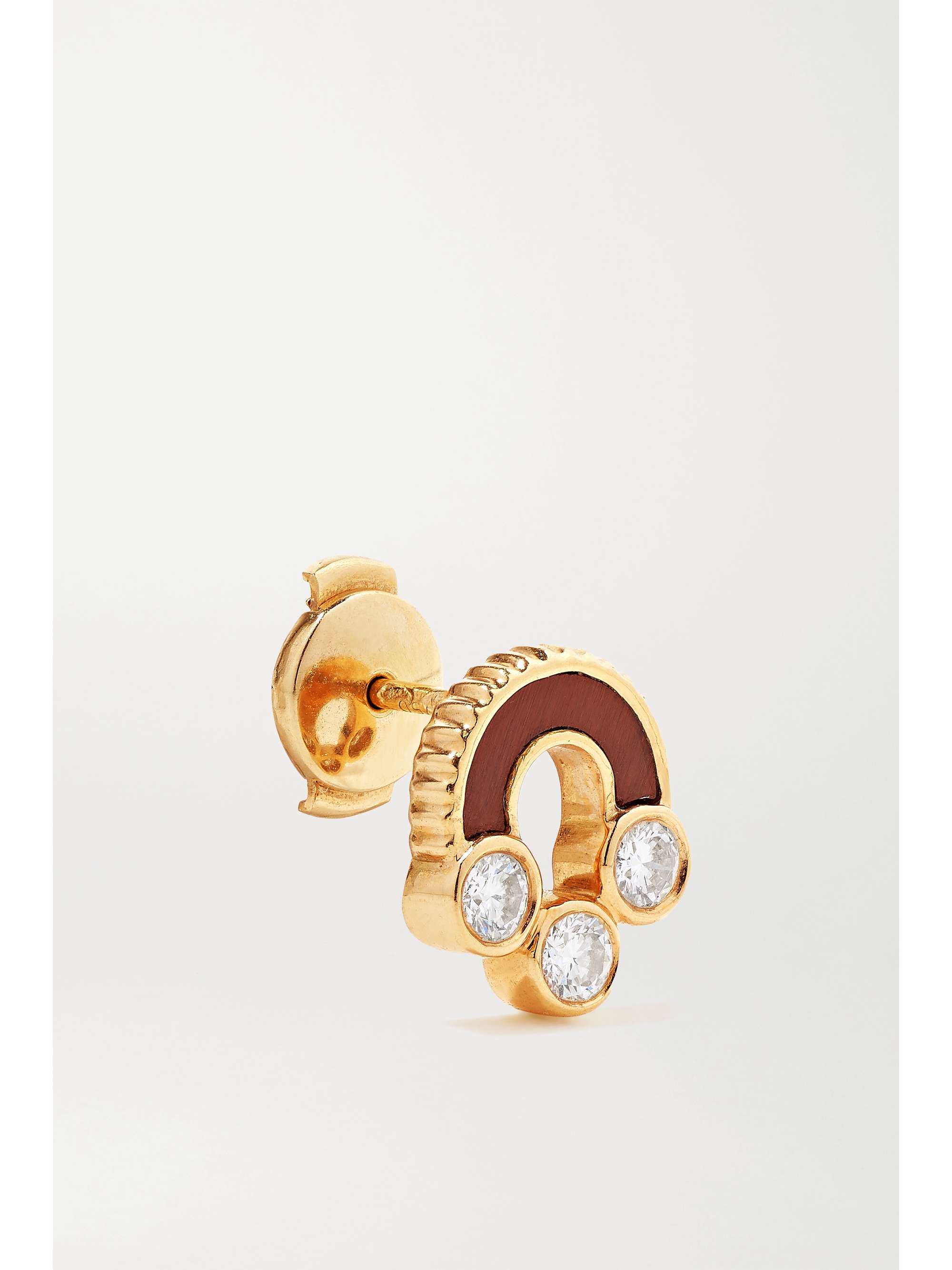 VILTIER Magnetic Stud Ohrringe aus 18 Karat Gold mit Lapislazuli und Diamanten