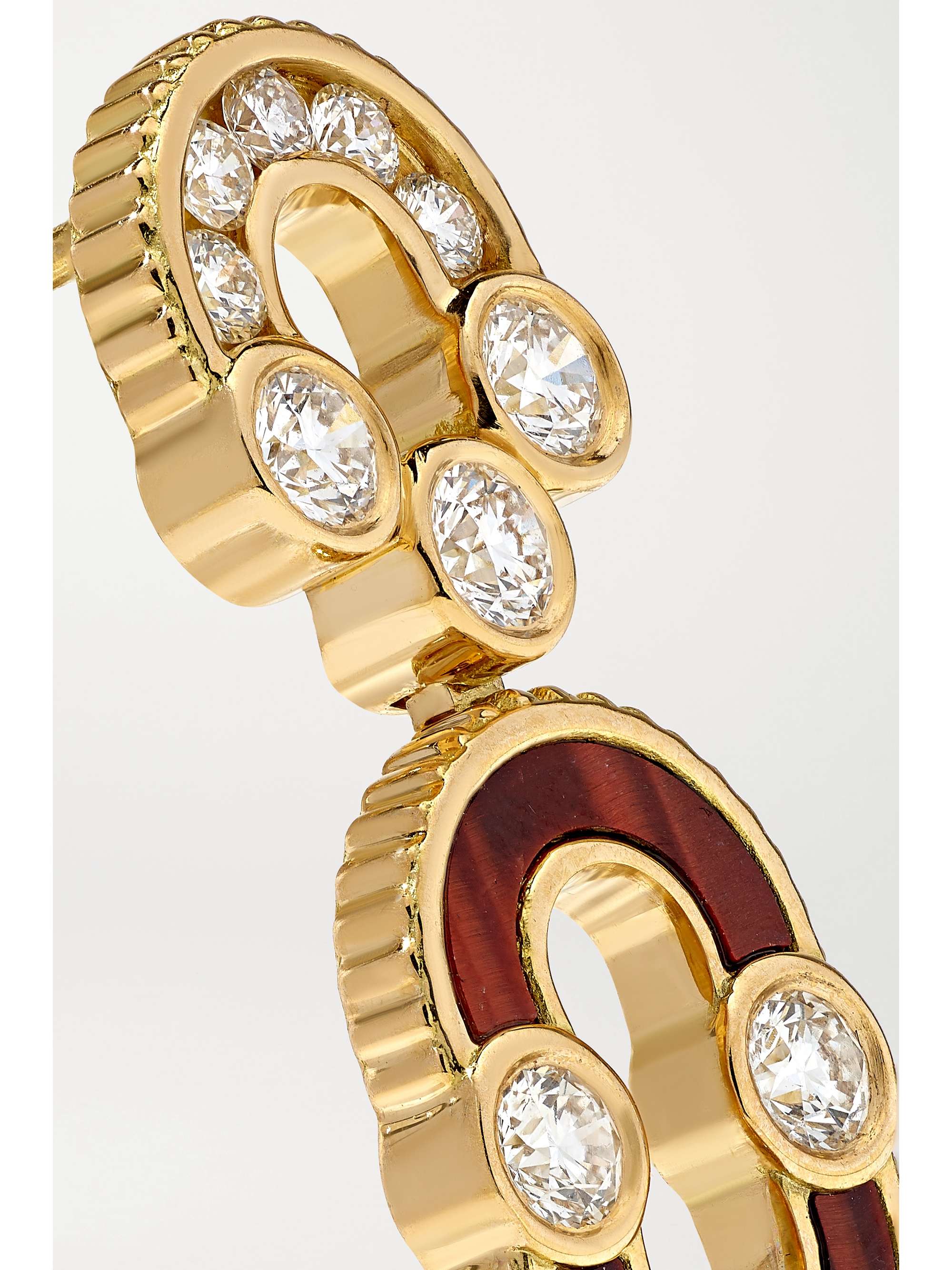 VILTIER Magnetic Solo 18-karat gold, turquoise and diamond earrings