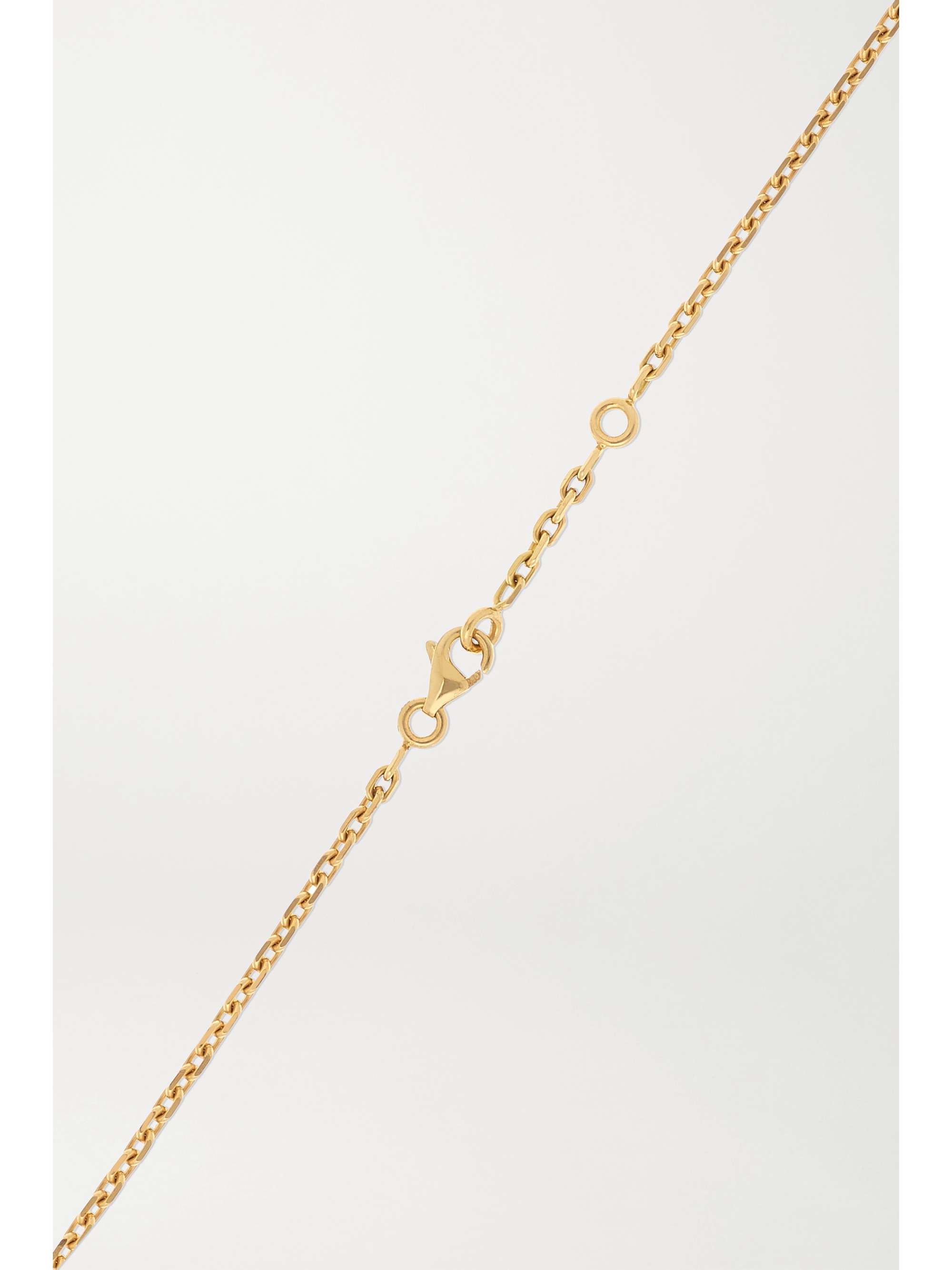 VILTIER + NET SUSTAIN Magnetic Semi 18-karat gold, diamond and bull's eye necklace